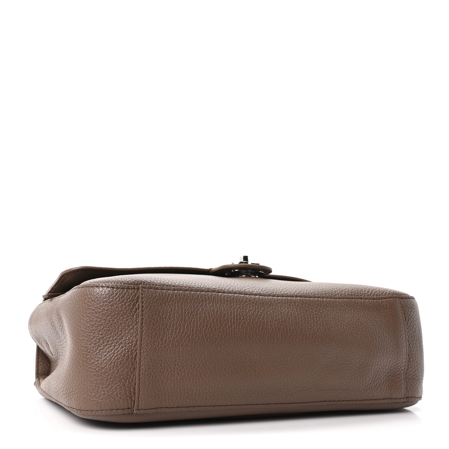 Grained Calfskin Small Souplissimo Maxi Flap Light Brown — view 4