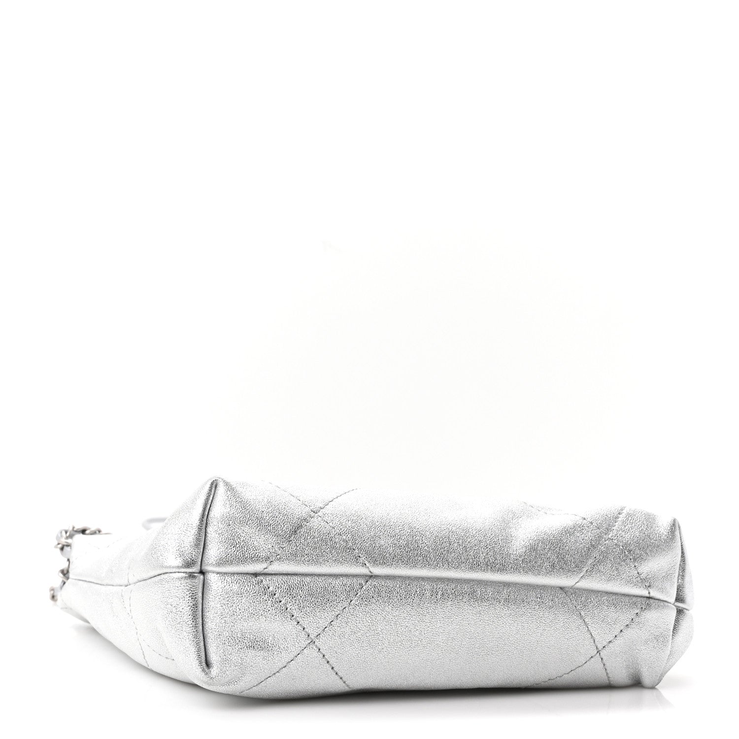 Metallic Lambskin Quilted Mini Chanel 22 Silvery — view 4