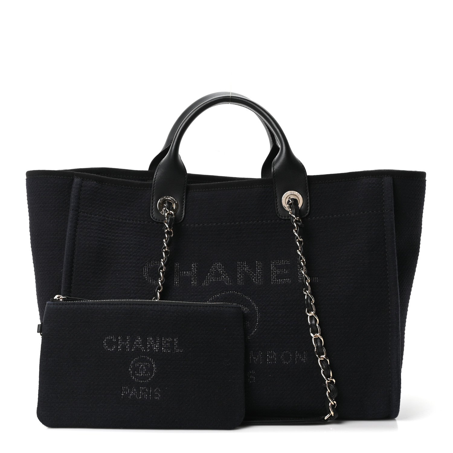 Mixed Fibers Medium Deauville Tote Black — view 3