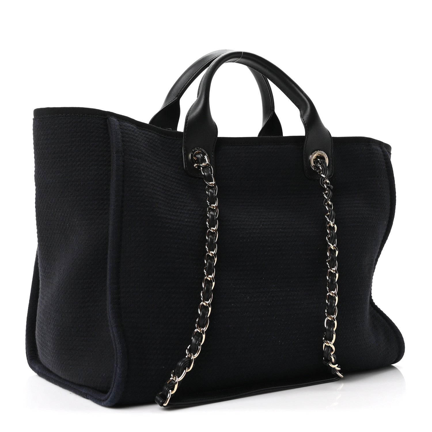Mixed Fibers Medium Deauville Tote Black — view 4