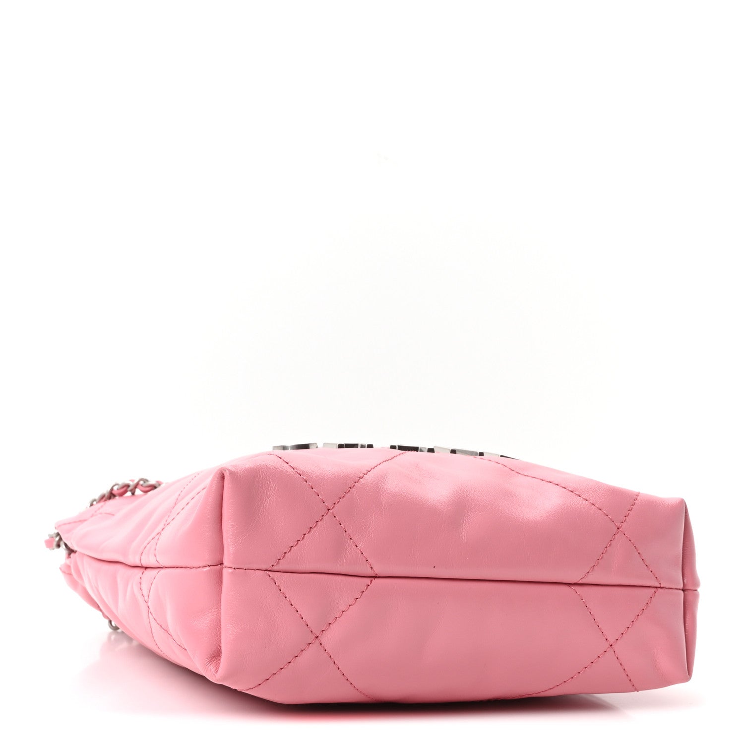 Shiny Calfskin Quilted Mini Chanel 22 Pink — view 4