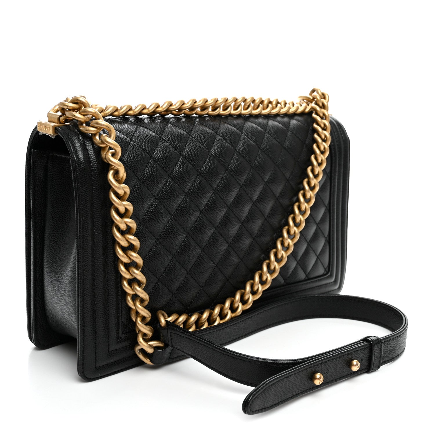 Lambskin Quilted New Medium Boy Flap Black — view 3