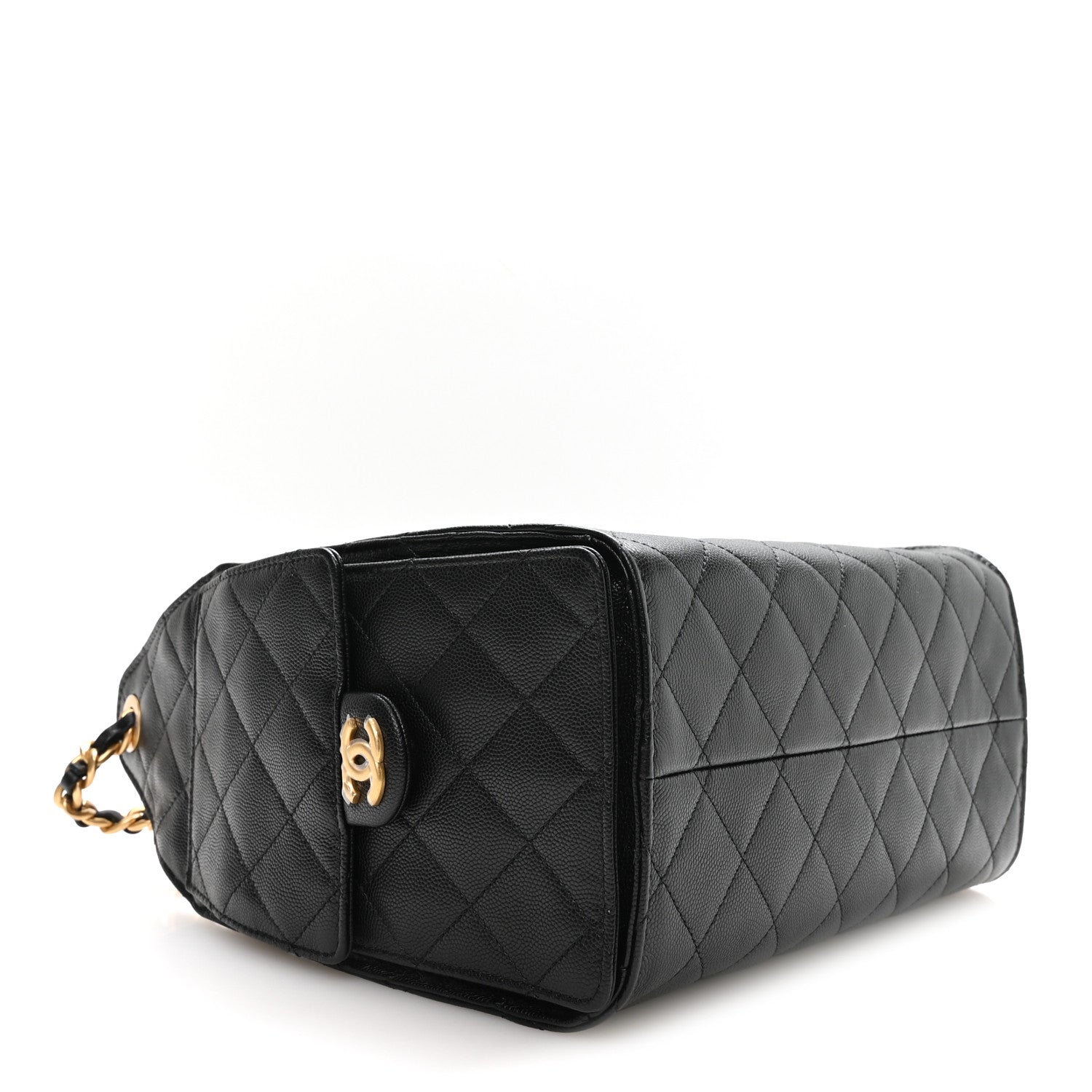 Caviar Quilted Small Chanel 25 Handbag Black — view 4
