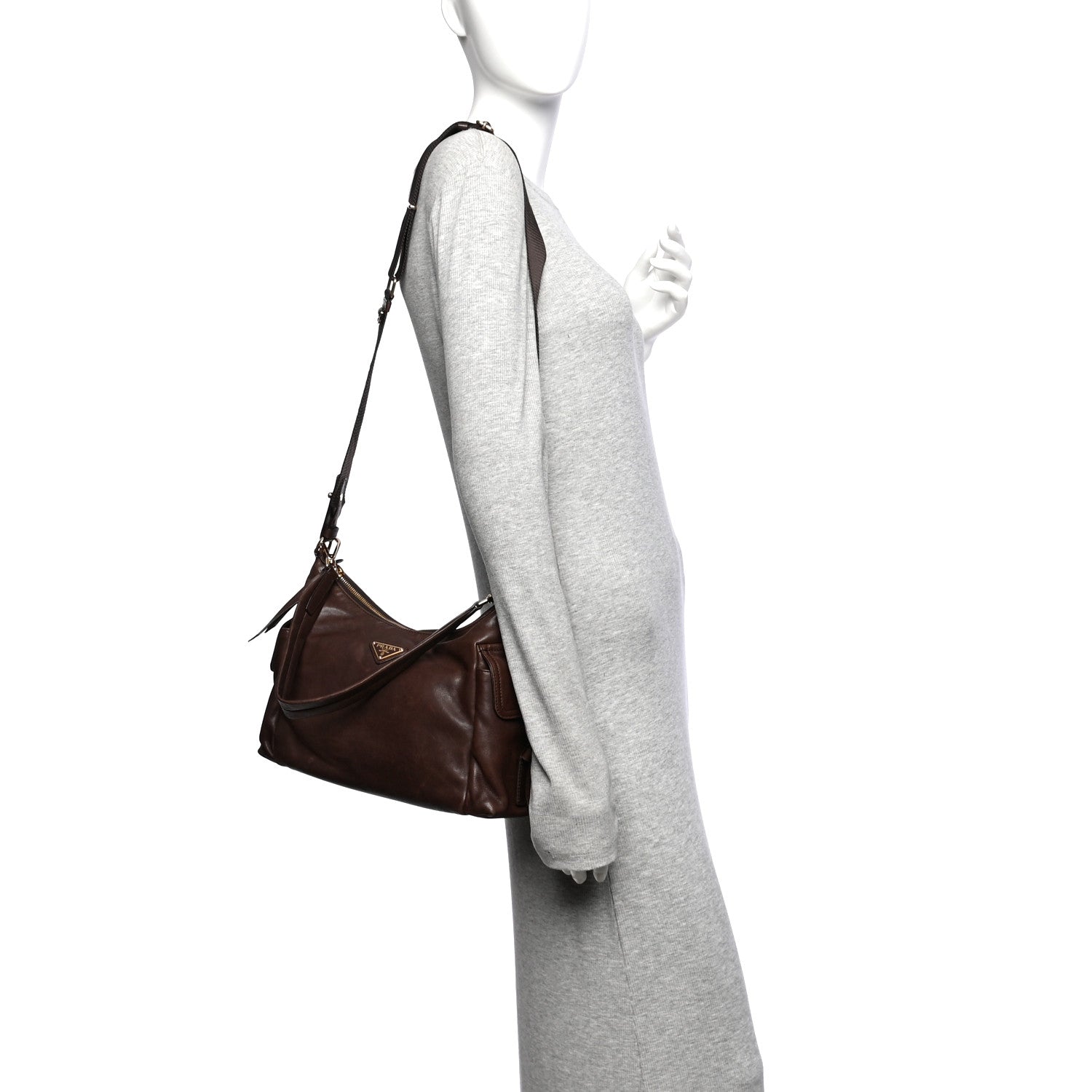 Nappa Large Explore Shoulder Bag Sienna — view 2