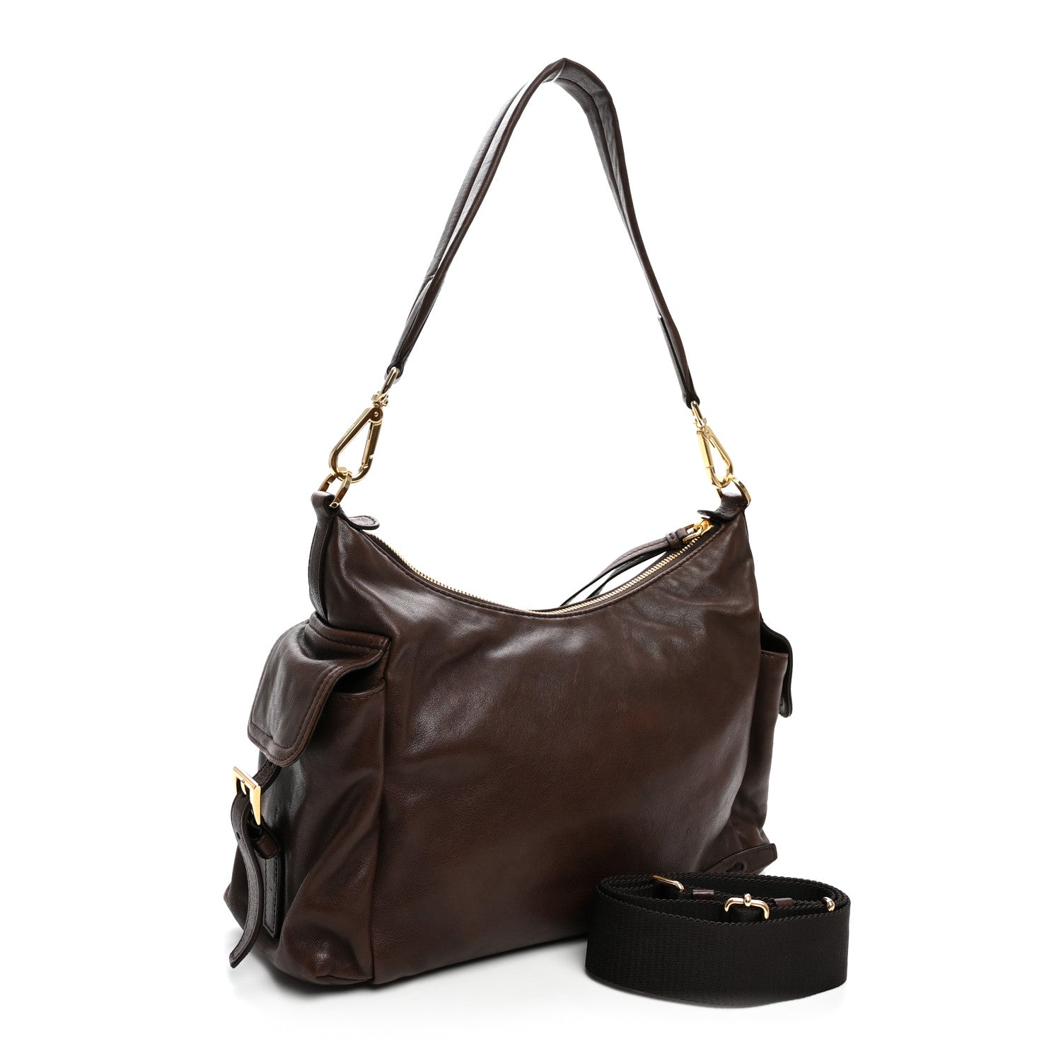Nappa Large Explore Shoulder Bag Sienna — view 3