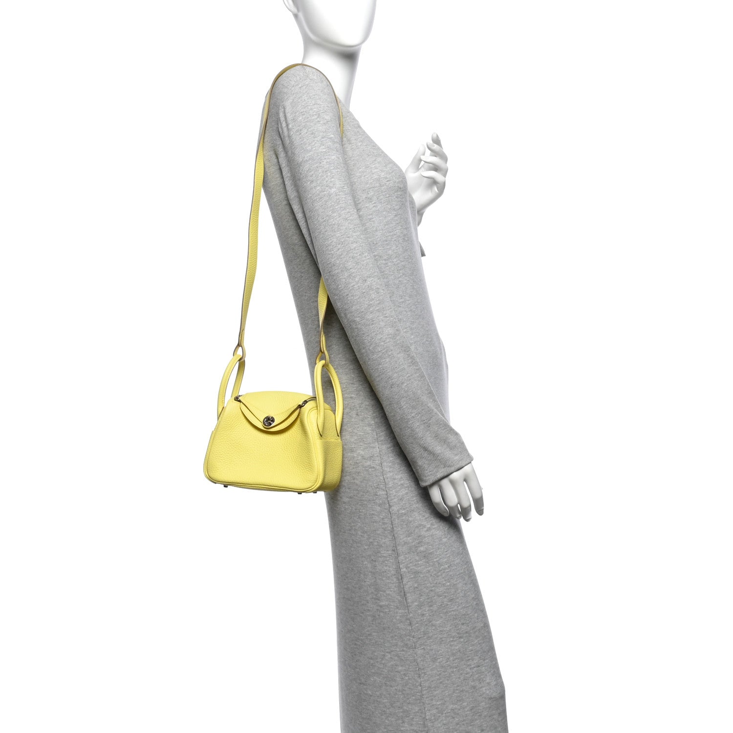 Taurillon Clemence Mini Lindy 20 Limoncello — view 2