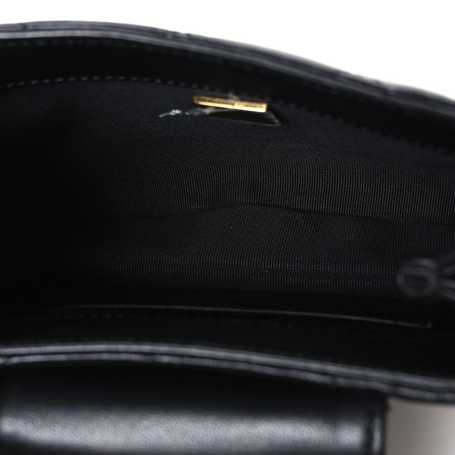 Lambskin Quilted Small Giant CC Flap Bag Black — view 5
