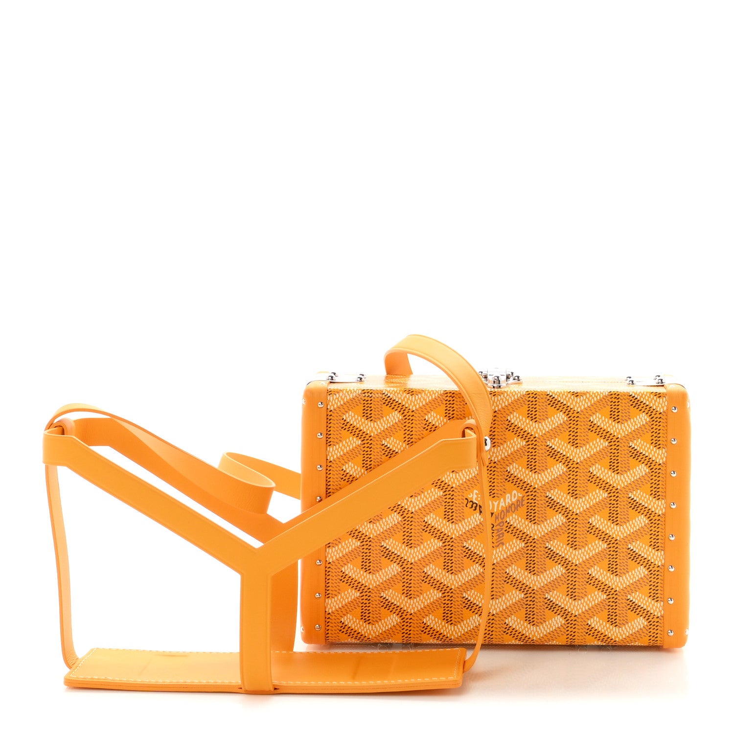 Goyardine Minaudiere Trunk Bag Yellow — view 3