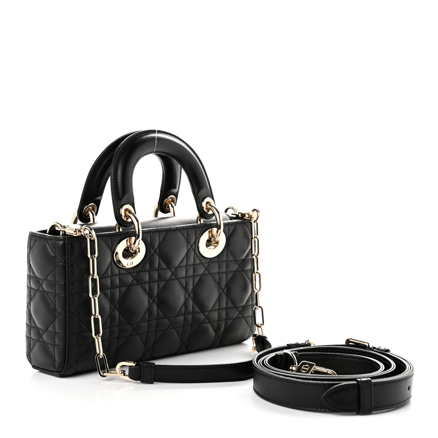 Lambskin Cannage Small Lady D-Joy Black — view 3