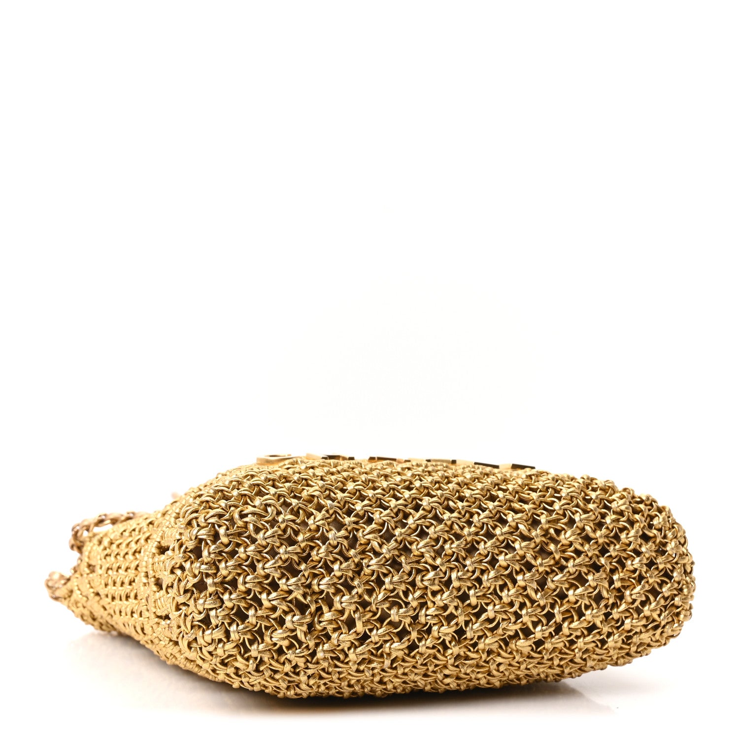 Metallic Calfskin Macrame Mini Chanel 22 Gold — view 4