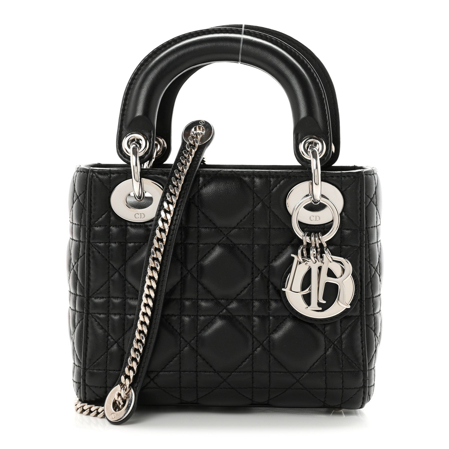 Lambskin Cannage Mini Lady Dior Black