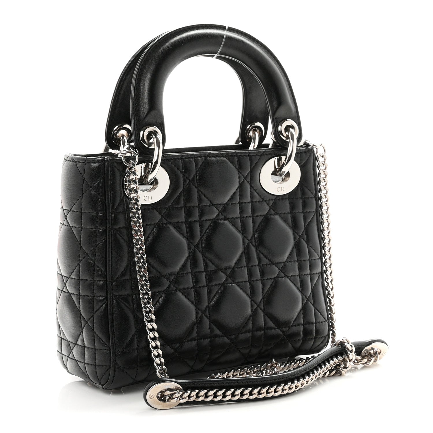 Lambskin Cannage Mini Lady Dior Black — view 3