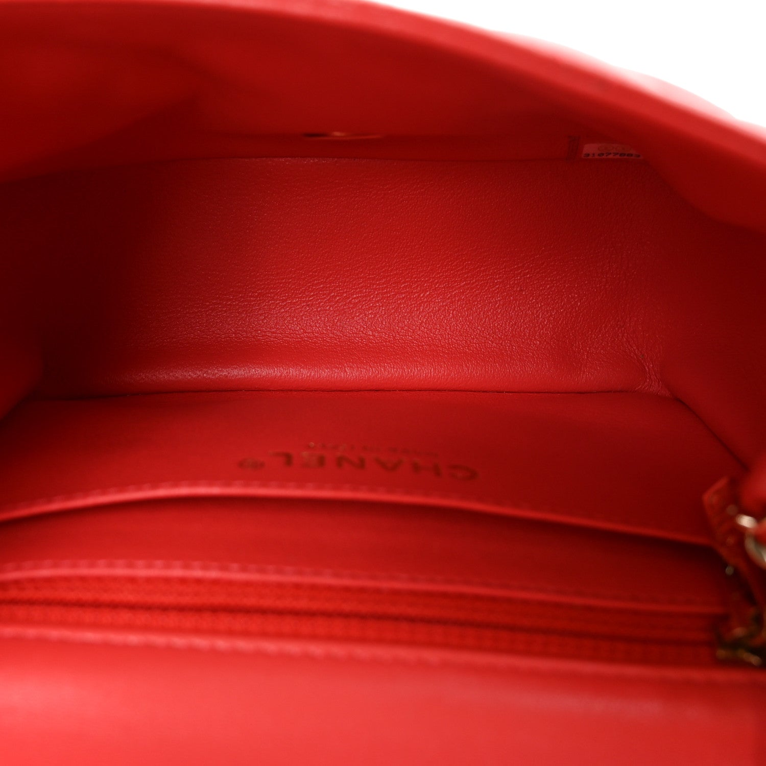 Lambskin Quilted Mini Square Flap Orange — view 5