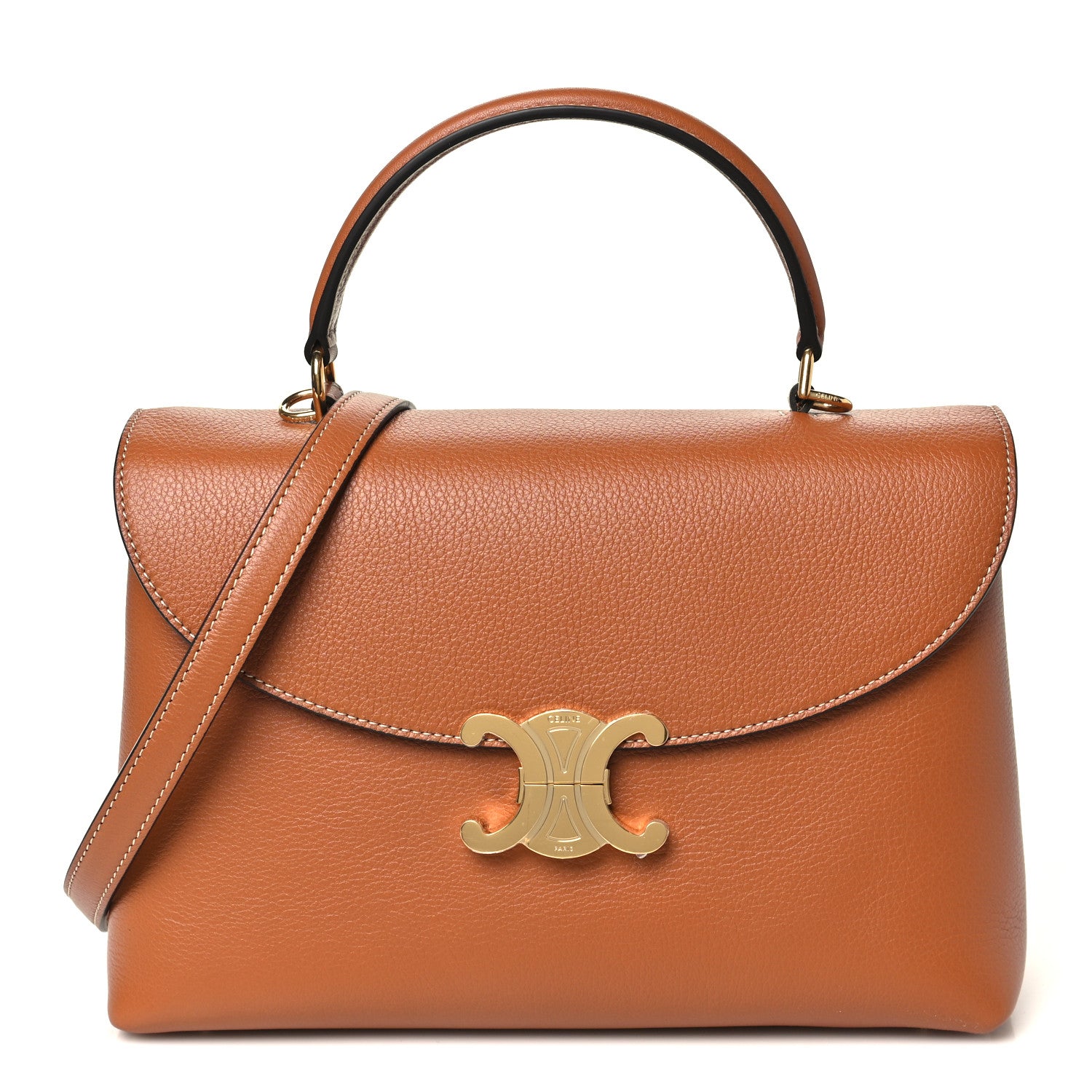 Supple Grained Calfskin Medium Nino Tan