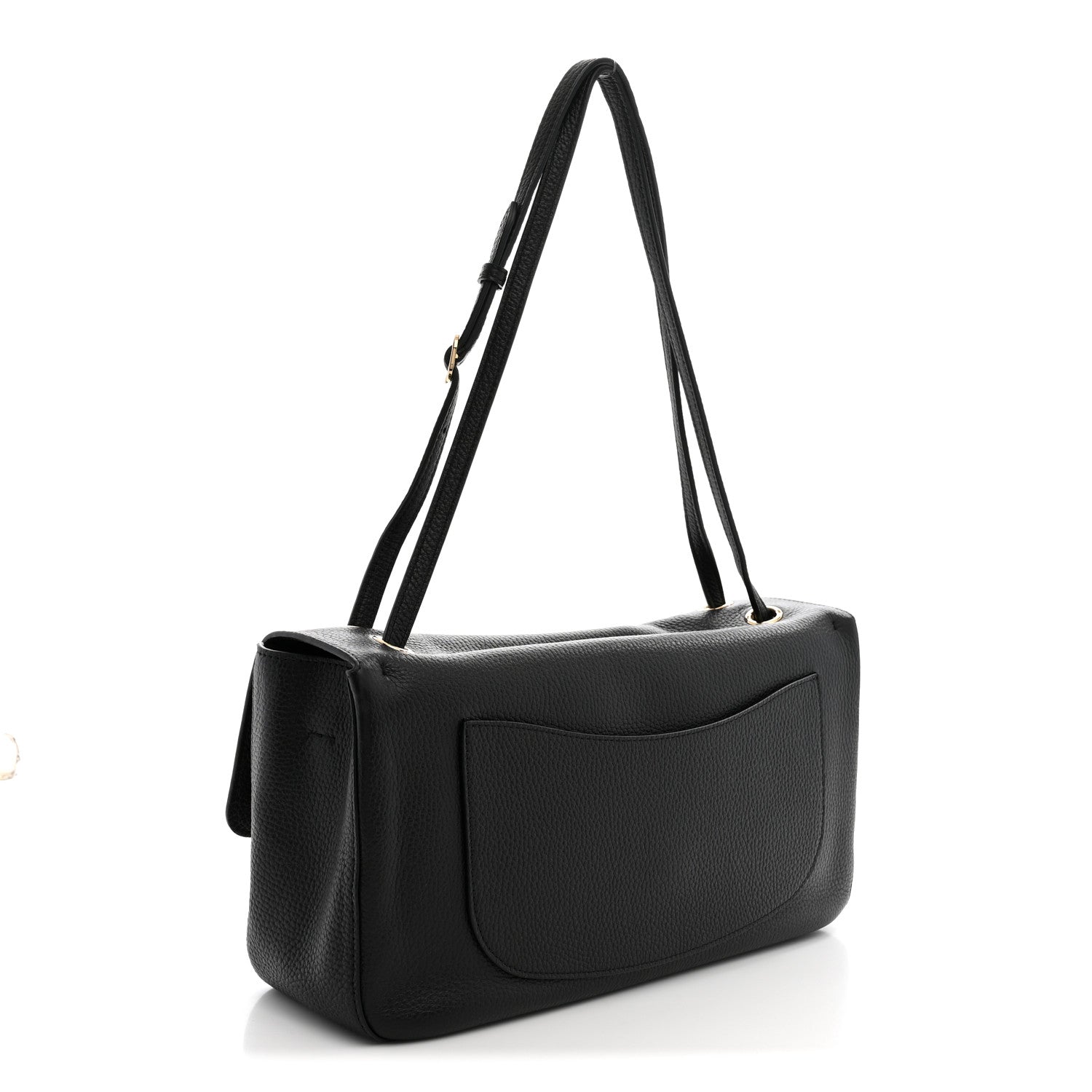 Grained Calfskin Small Souplissimo Maxi Flap Black — view 3