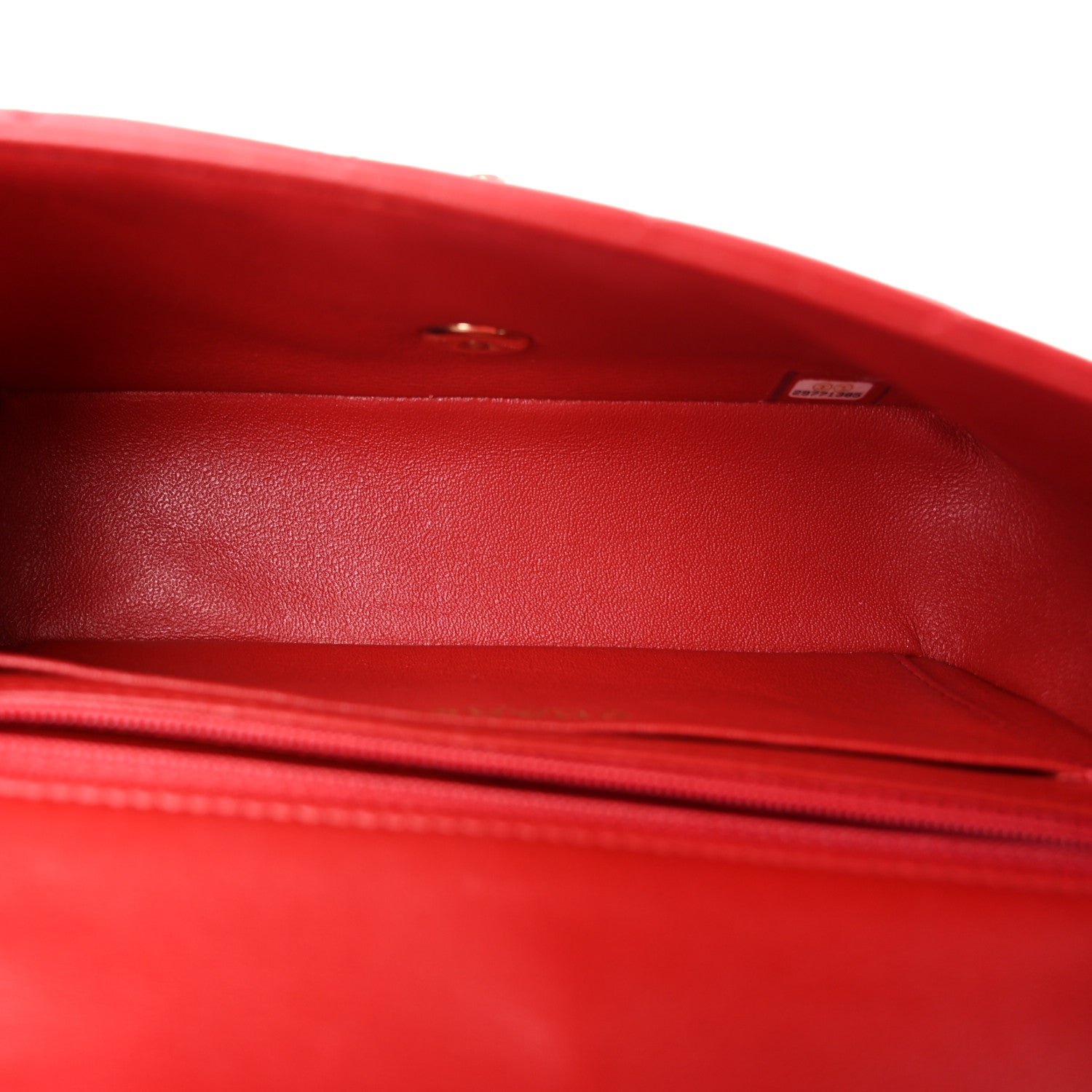 Lambskin Quilted Mini Rectangular Flap Red Dark Red — view 5