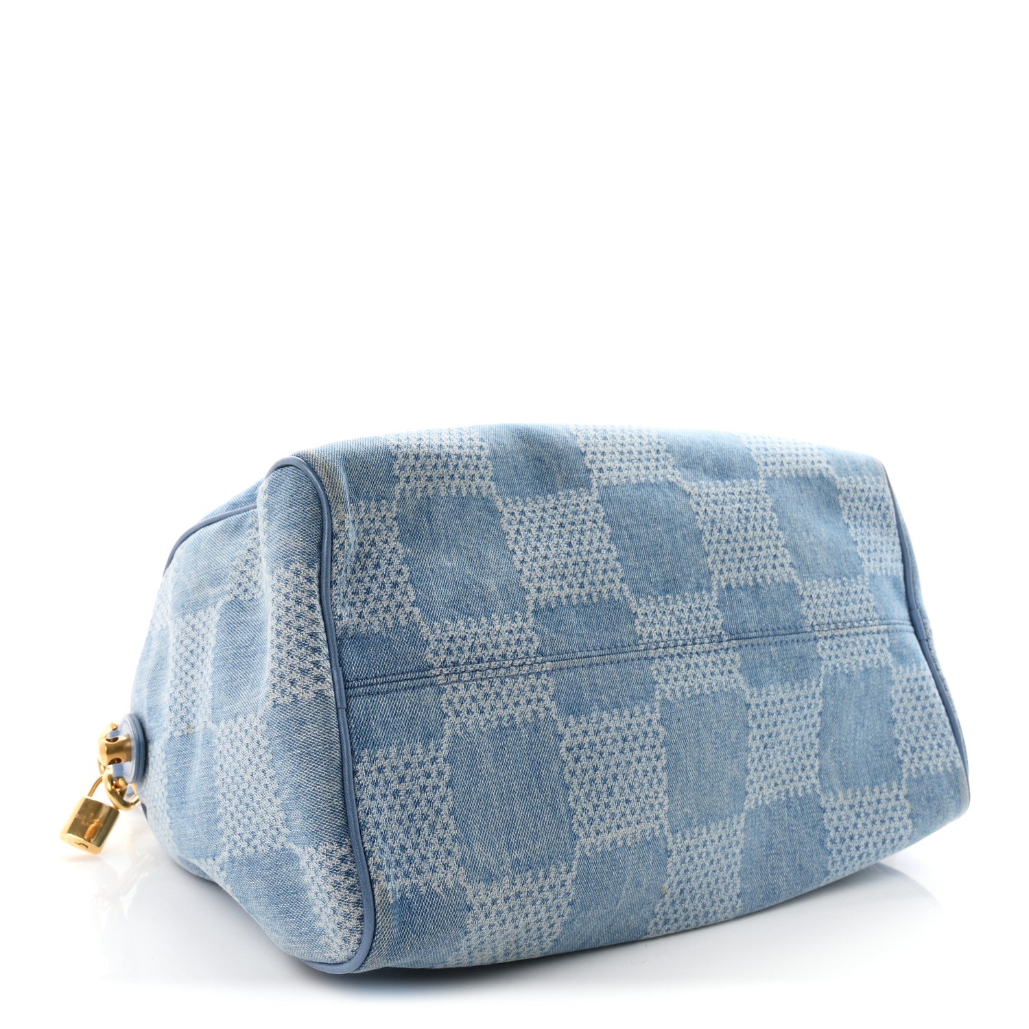 Damier Denim 3D Speedy Bandouliere 30 Denim Blue — view 4