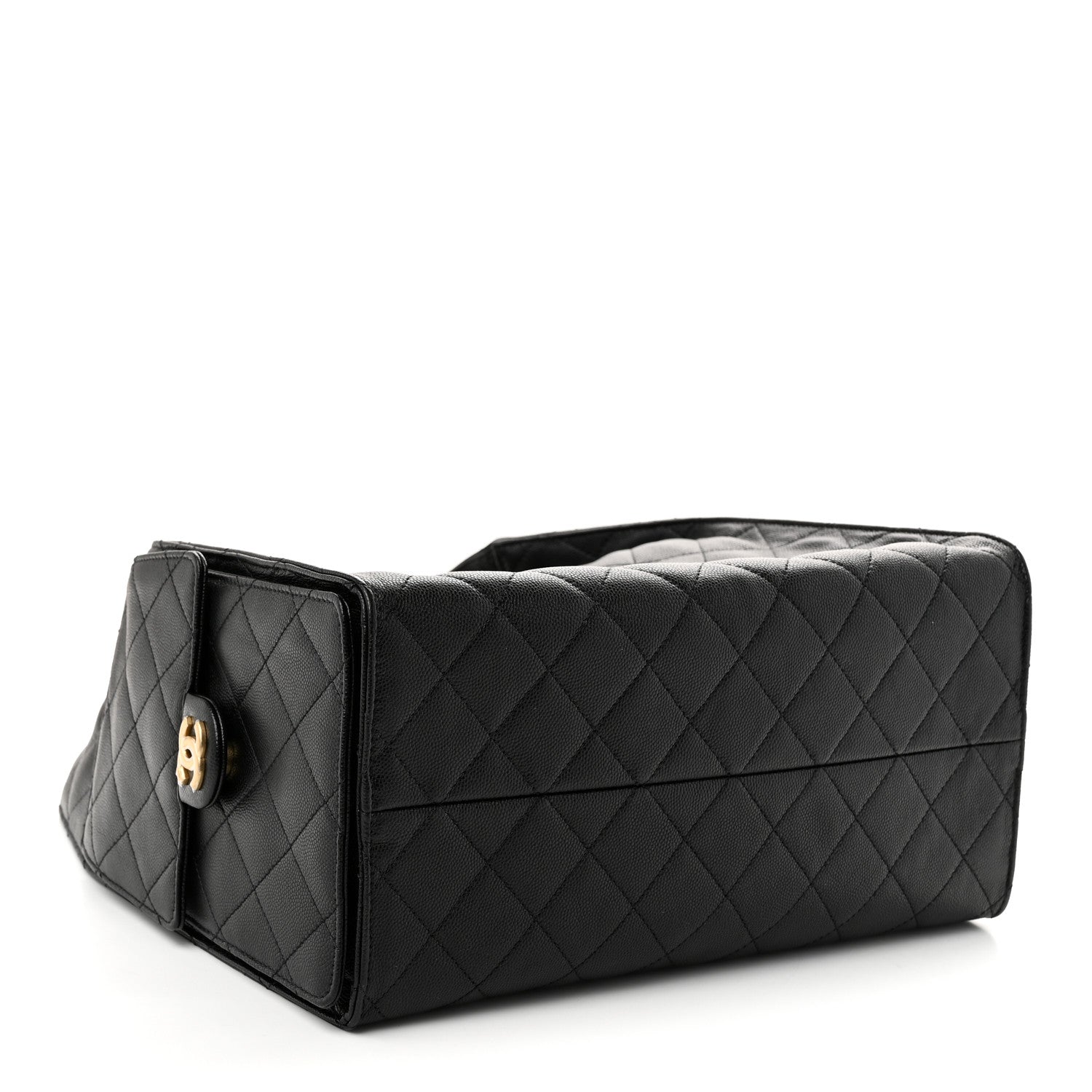 Caviar Quilted Medium Chanel 25 Handbag Black — view 5