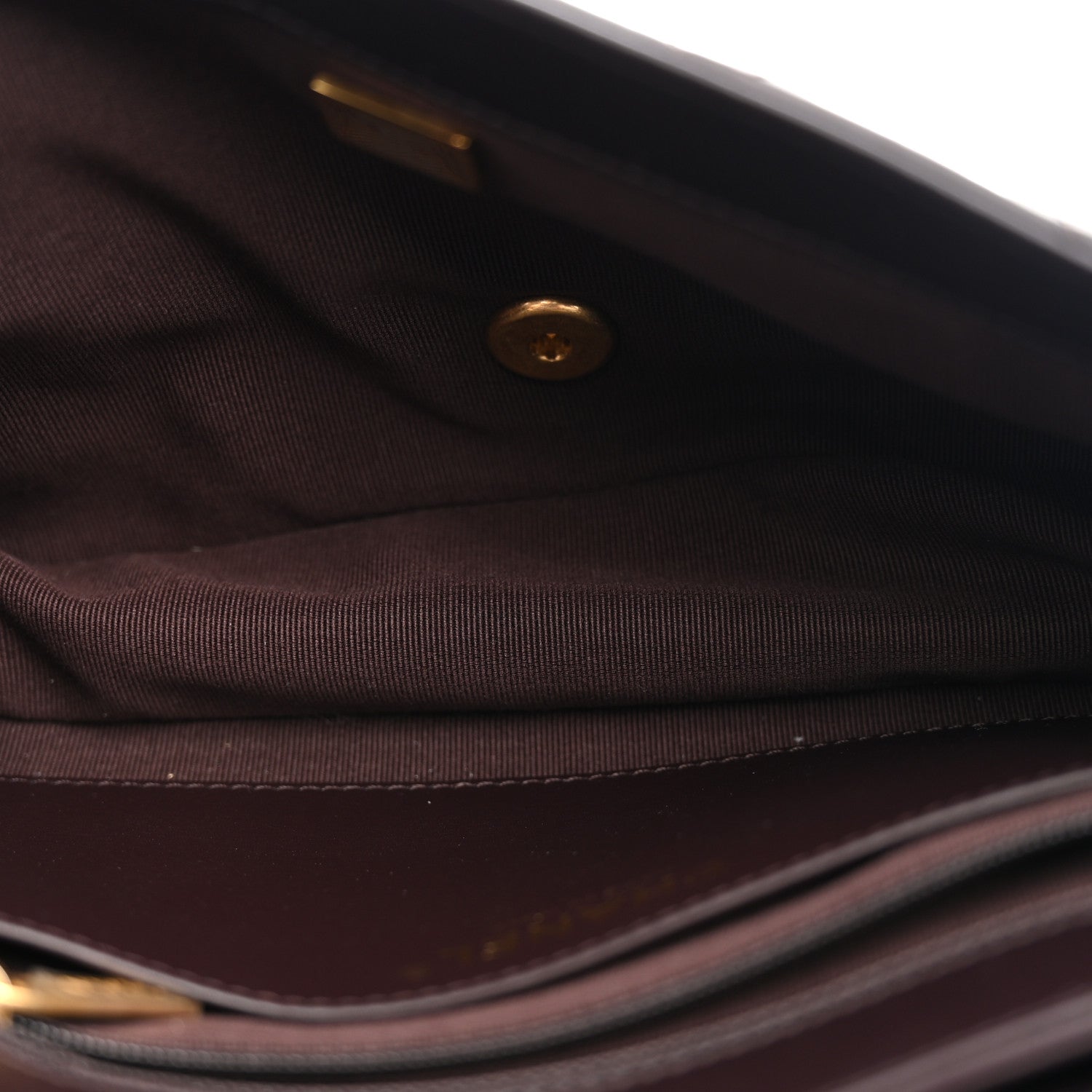 Lambskin Quilted Medium Pillow Crush Flap Bag Dark Brown — view 5