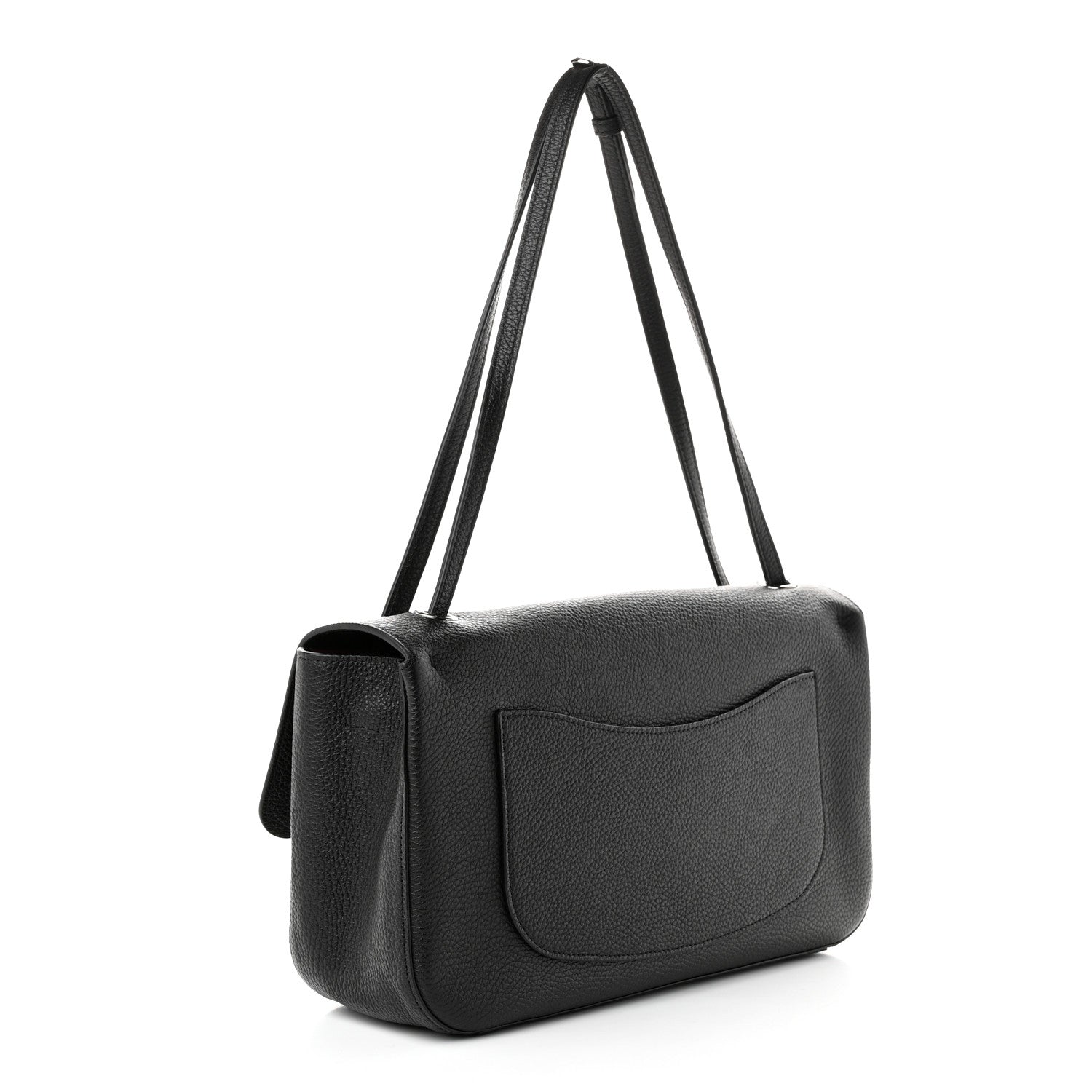 Grained Calfskin Small Souplissimo Maxi Flap Black — view 2