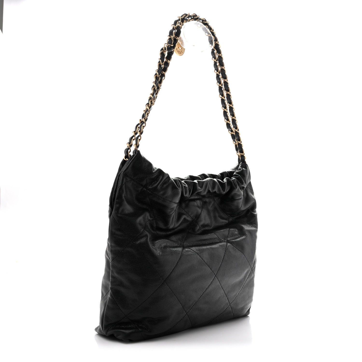Shiny Caviar Quilted Monochrome Small Chanel 22 Black — view 4