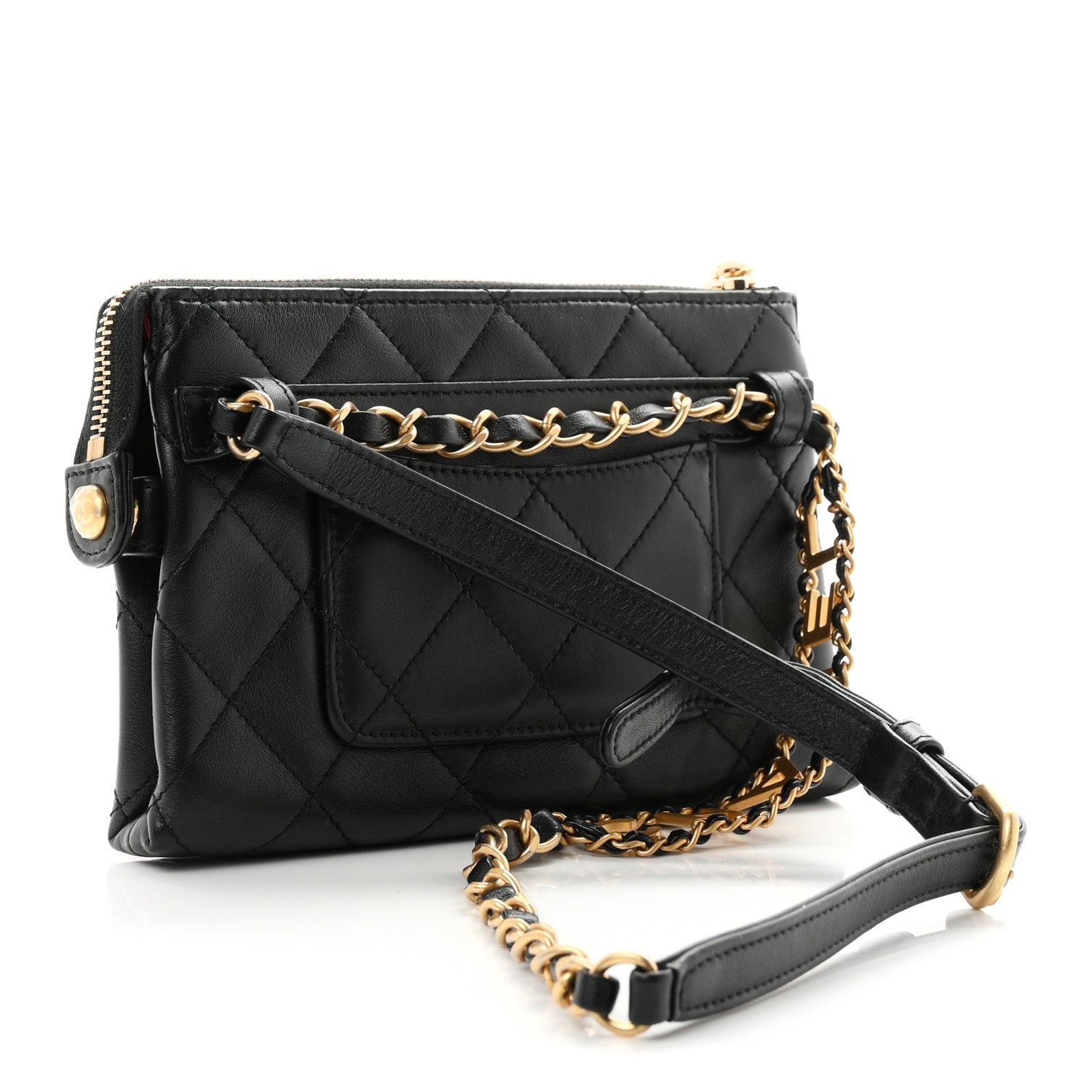 Calfskin Pick Me Up Belt Bag Black — view 3