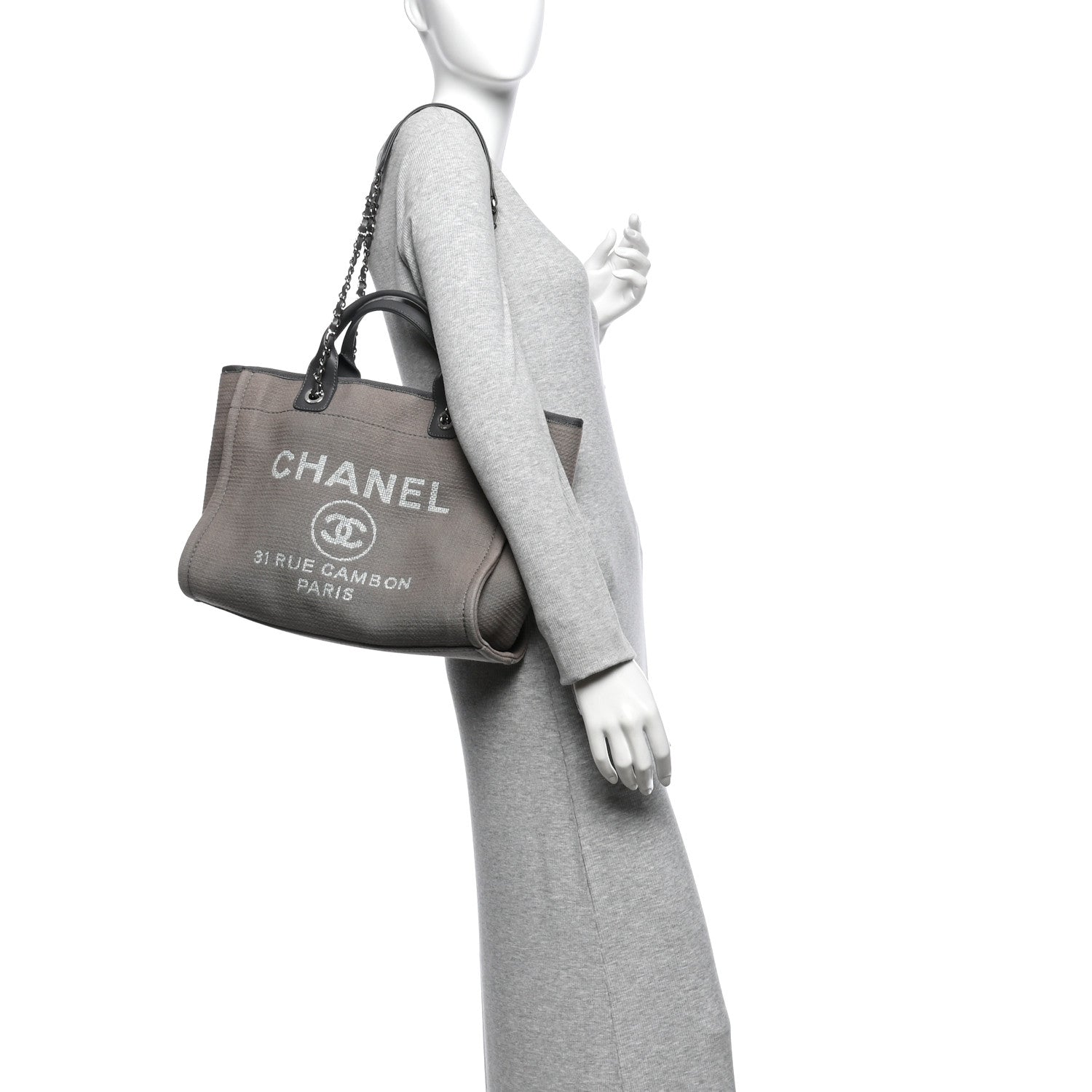 Mixed Fibers Small Deauville Tote Grey — view 2