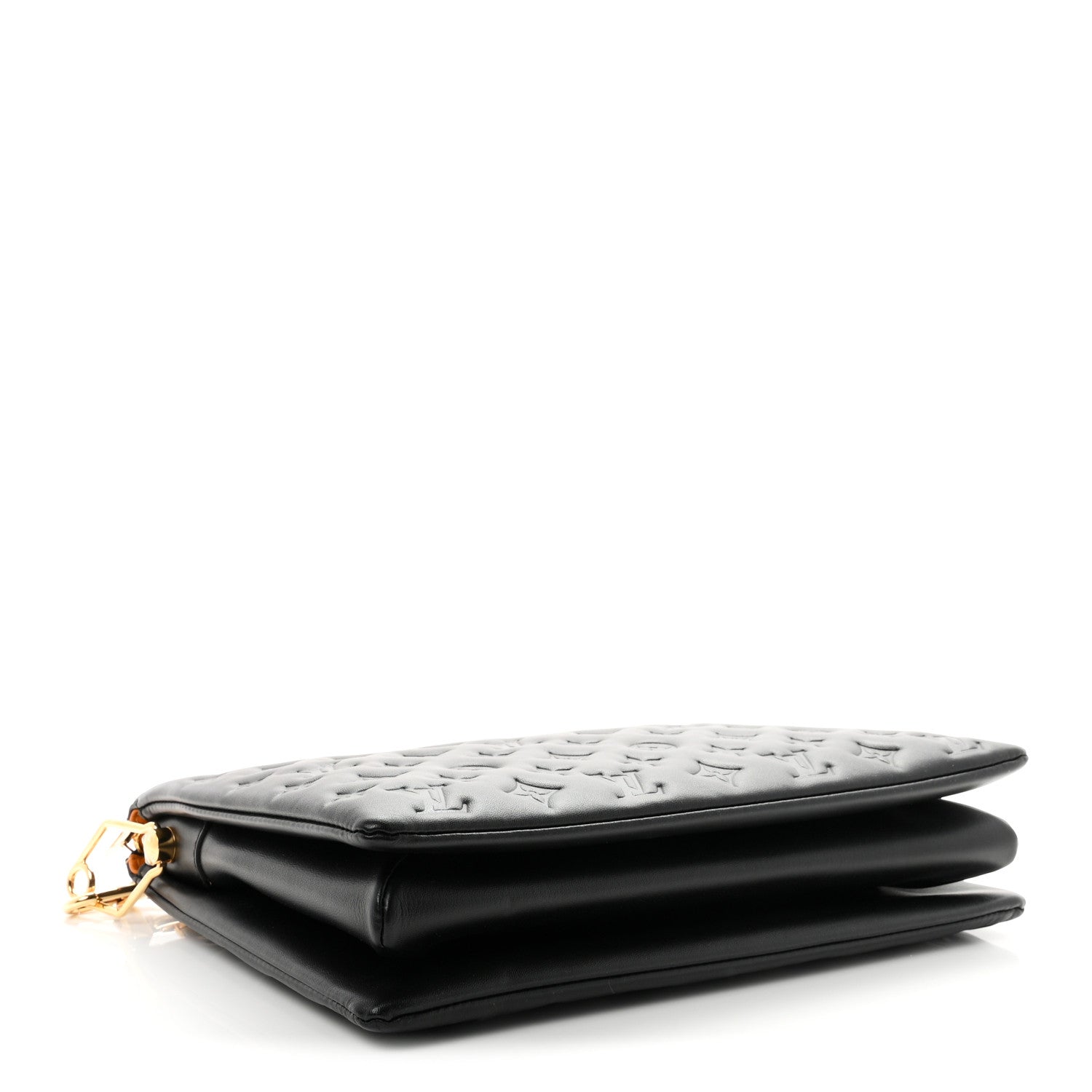 Lambskin Embossed Monogram Coussin MM Black — view 4