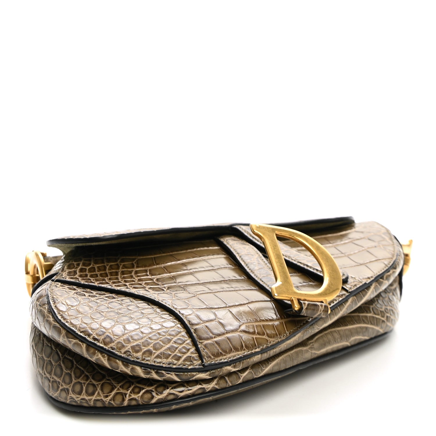 Alligator Saddle Bag Green — view 4