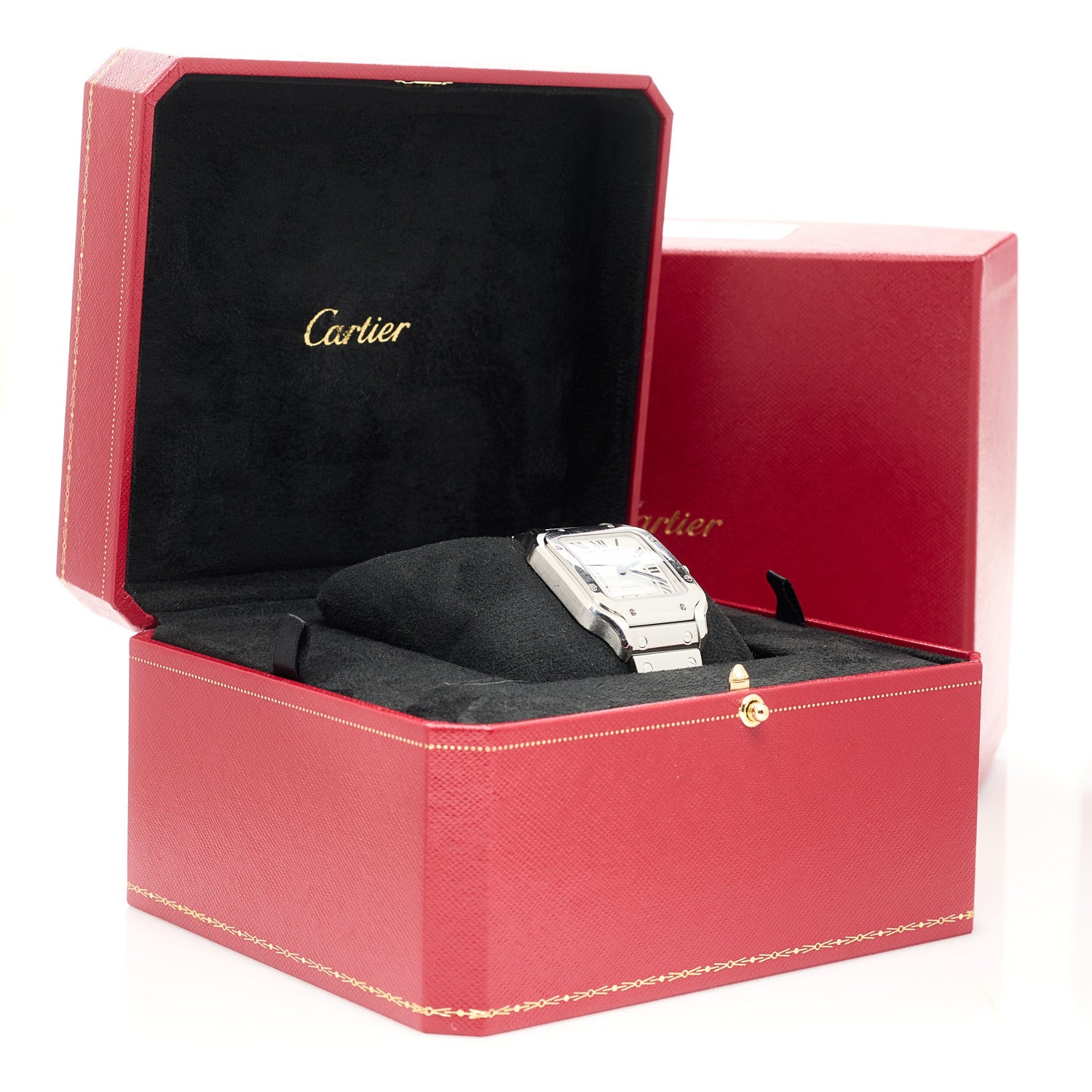 Stainless Steel 35mm Santos de Cartier Automatic Watch — view 5