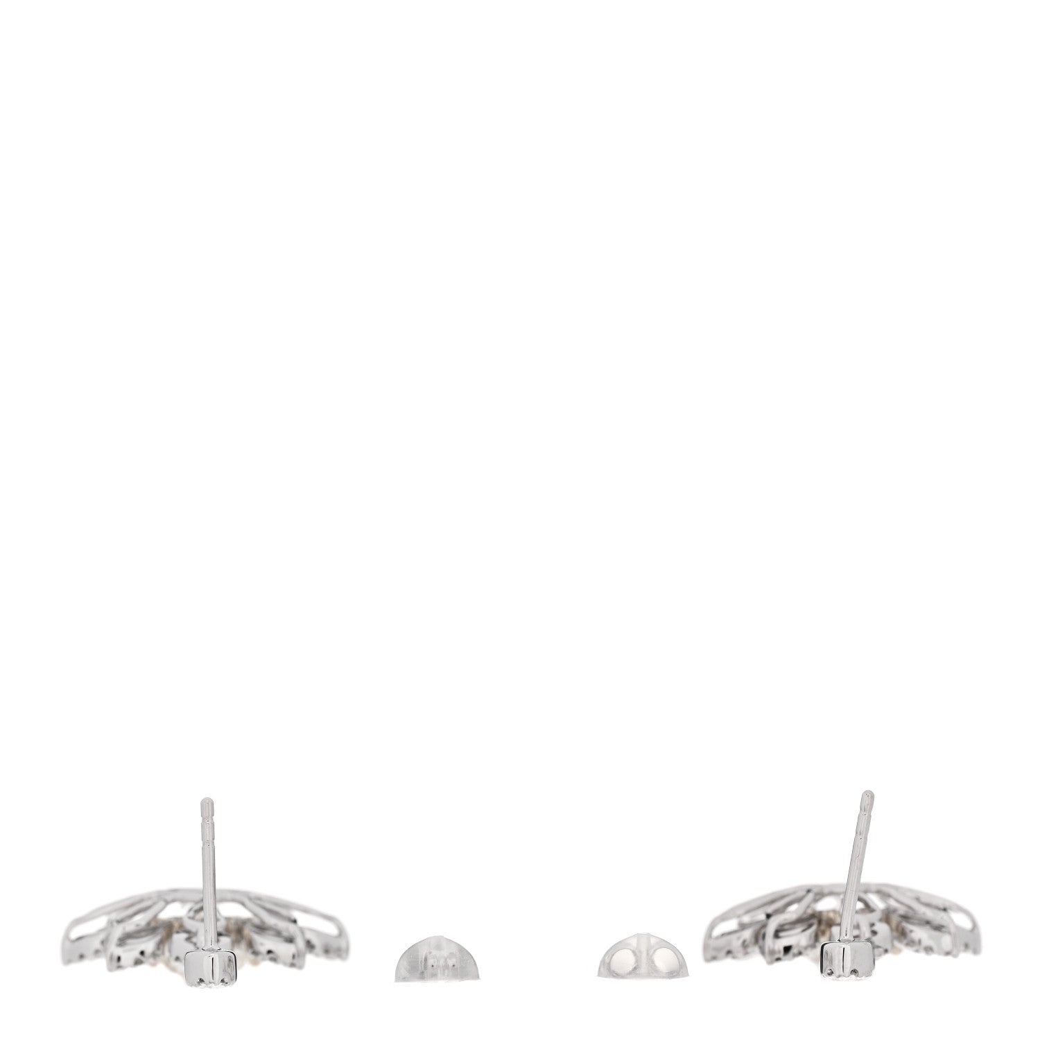 18K White Yellow Gold Diamond 5.32ctw Flower Drop Earrings — view 3