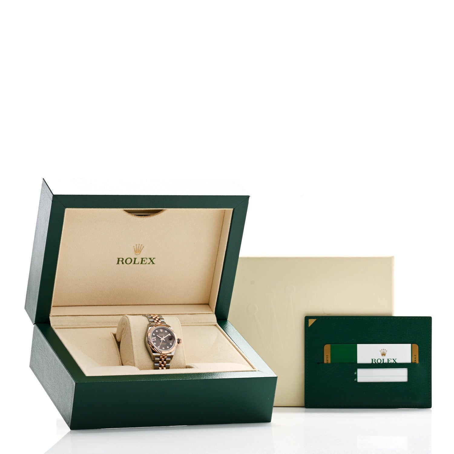 Stainless Steel 18K Everose Gold Diamond 28mm Oyster Perpetual Datejust Watch Chocolate 279171 — view 5