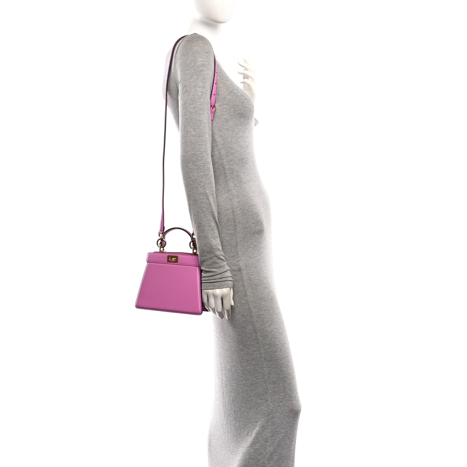 Shiny Nappa Petite Peekaboo I SEE U Satchel Rosa — view 2