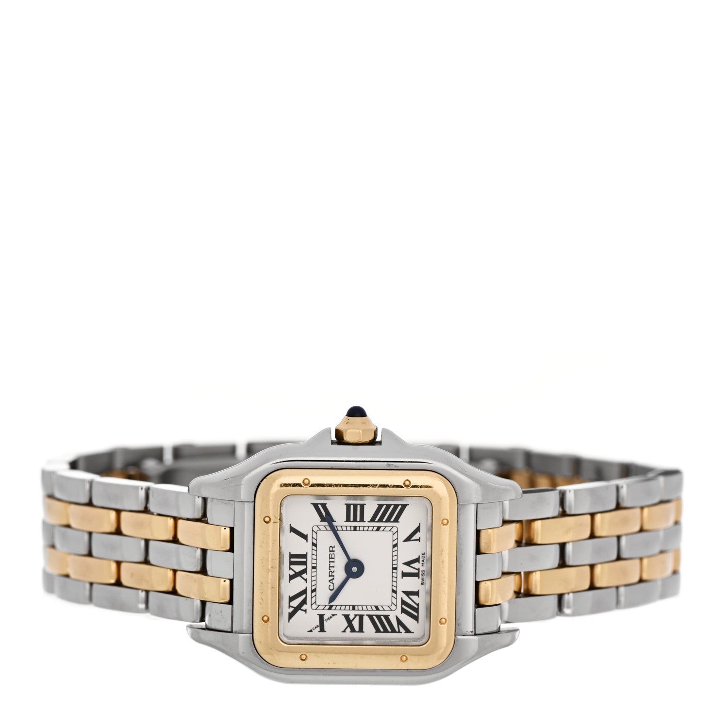 Stainless Steel 18K Yellow Gold 22mm Panthere Quartz Watch — view 2