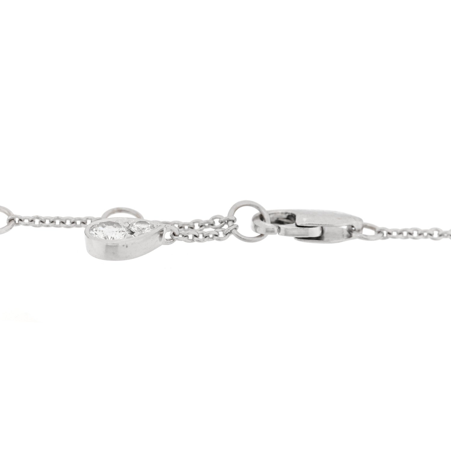18K White Gold Diamond Mini Butterfly Silhouette Bracelet — view 3