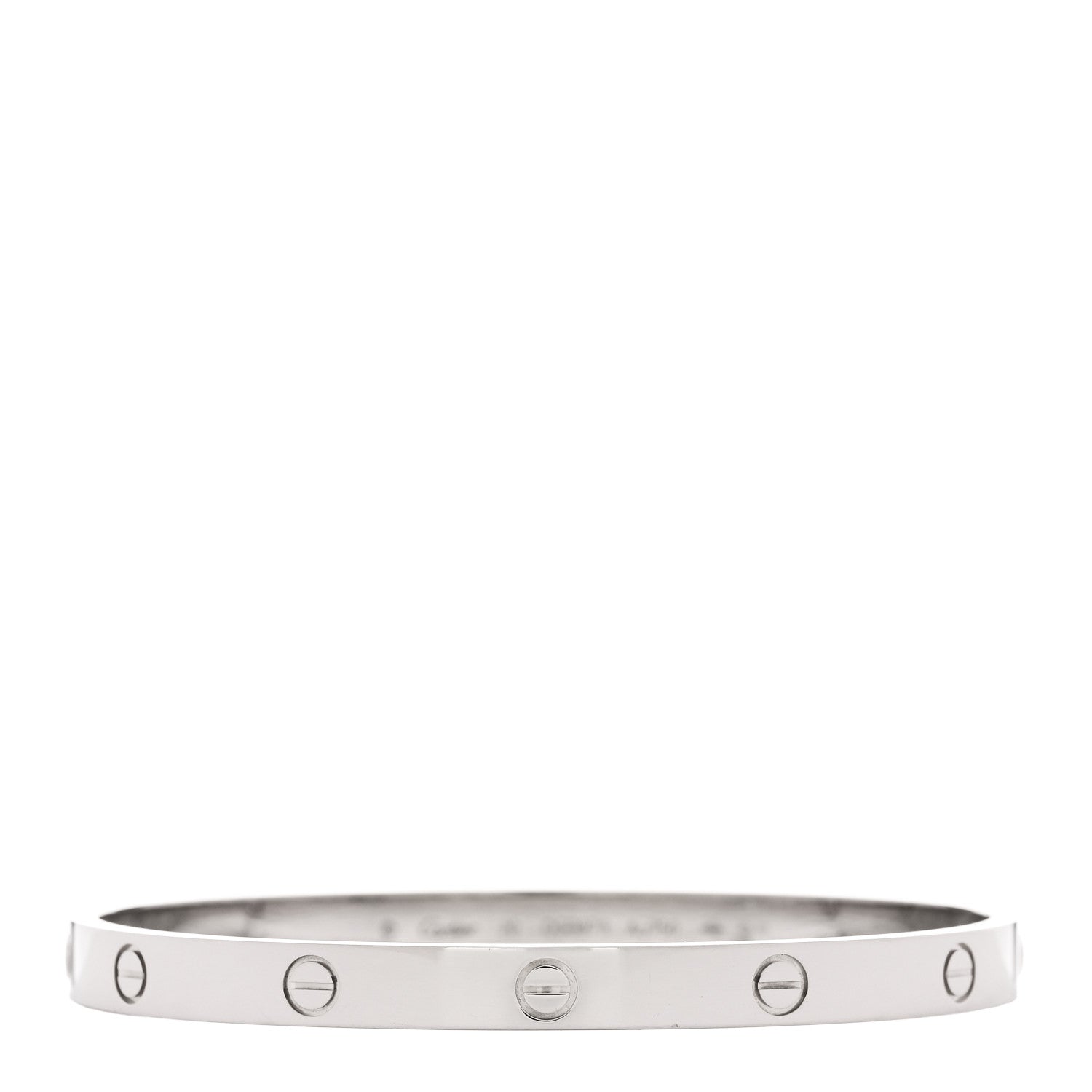 18K White Gold LOVE Bracelet 20