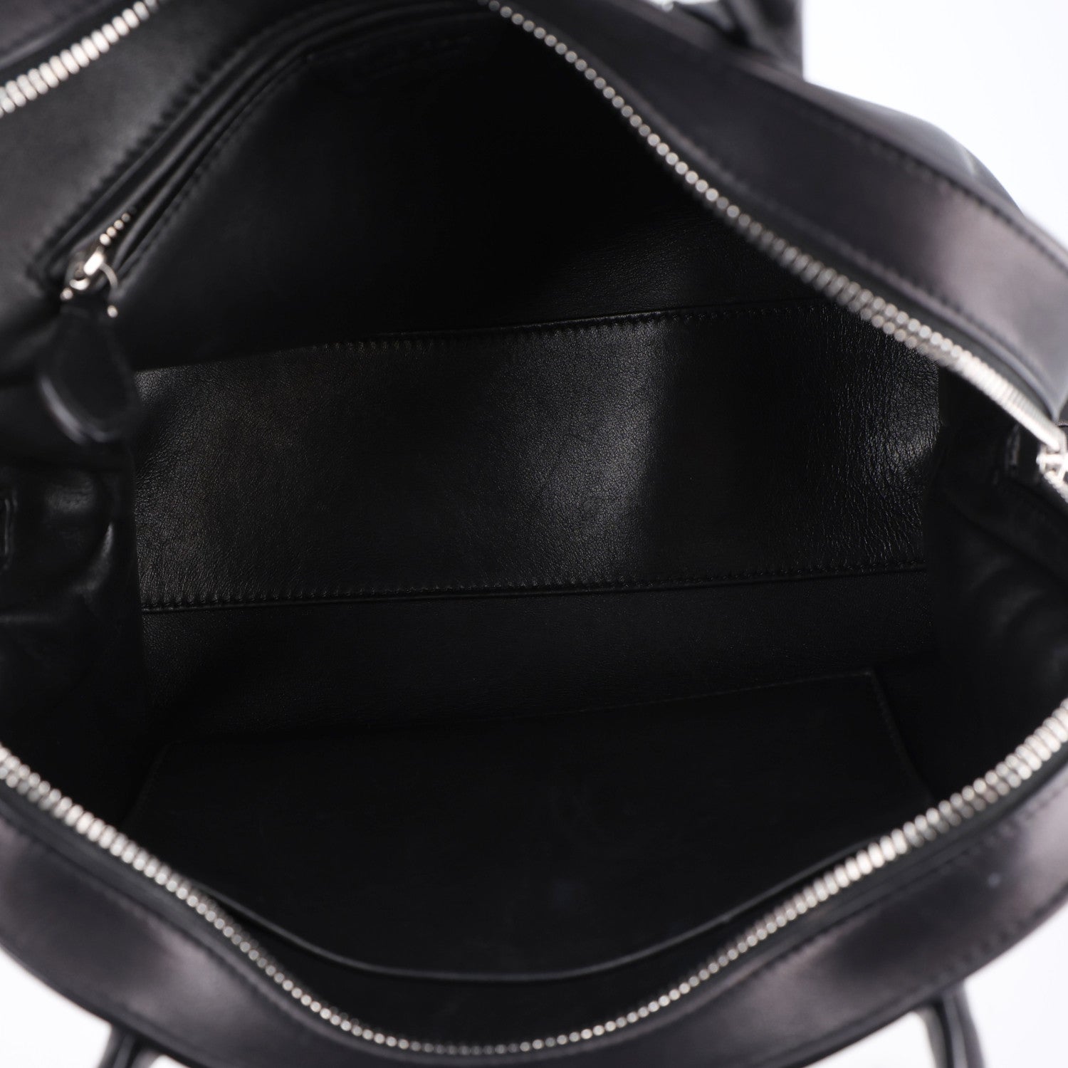 Polished Saddle Calfskin Agnes Bag Black — view 5