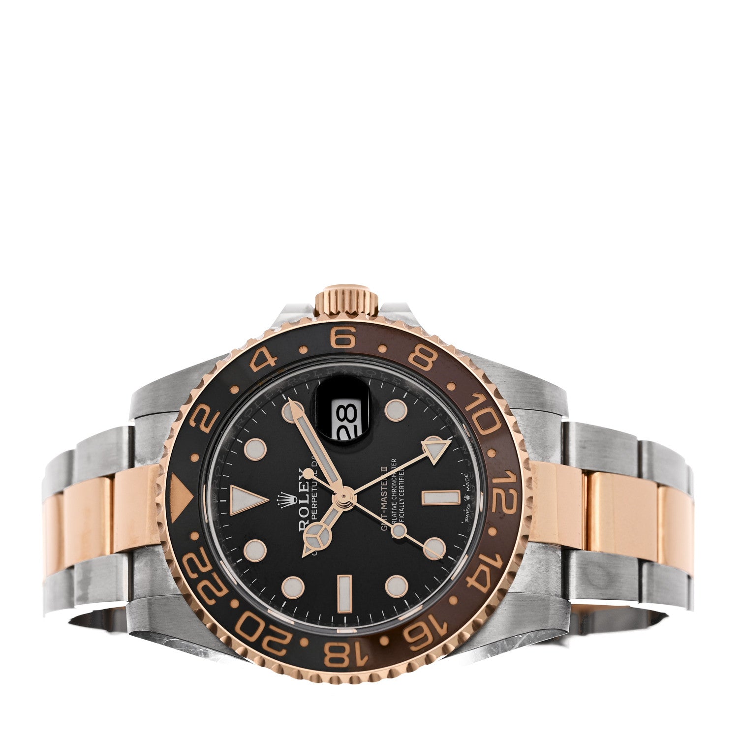 Stainless Steel 18K Everose Gold 40mm GMT-Master II Root Beer Watch 126711CHNR — view 2