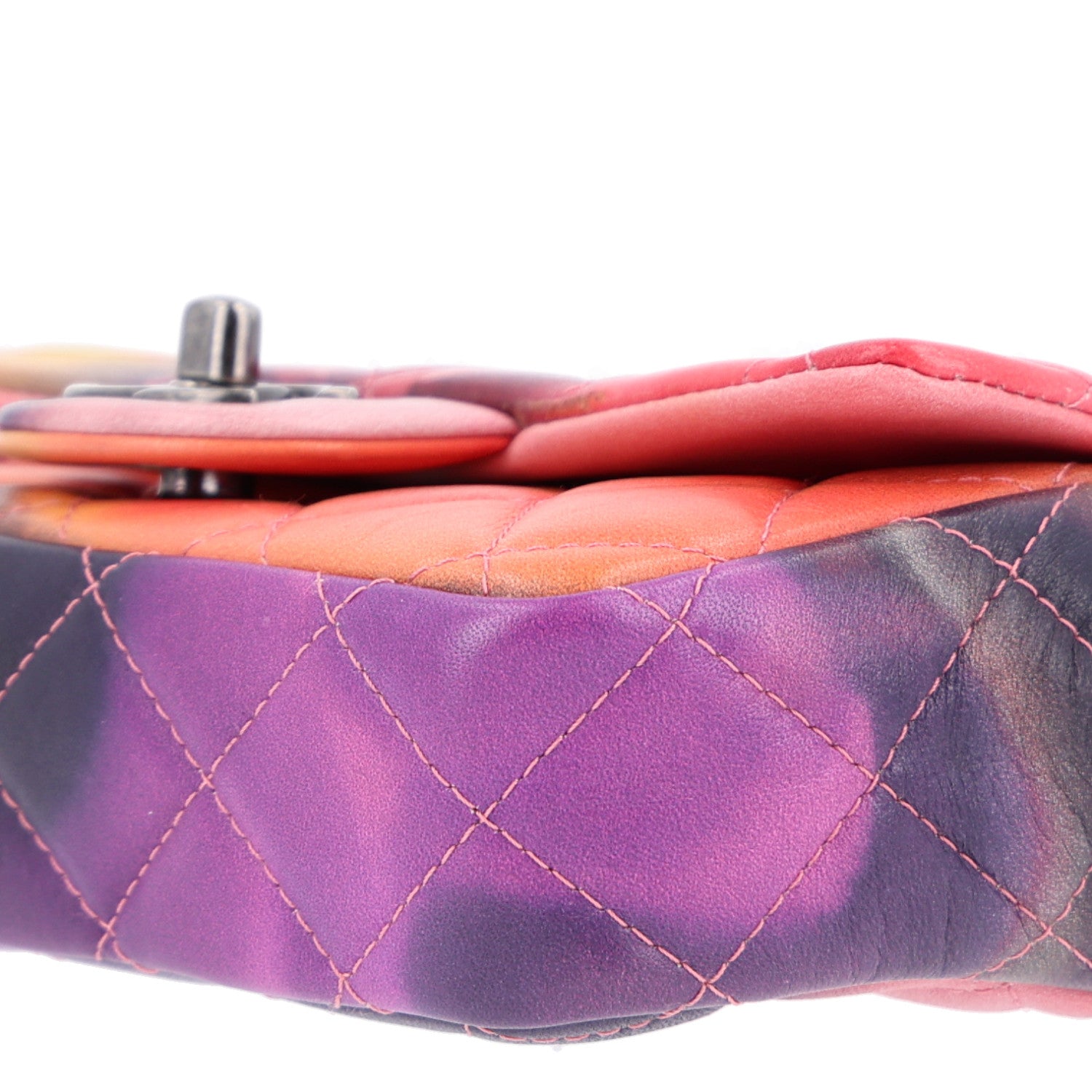 Lambskin Quilted Extra Mini Flower Power Flap Multicolor — view 3