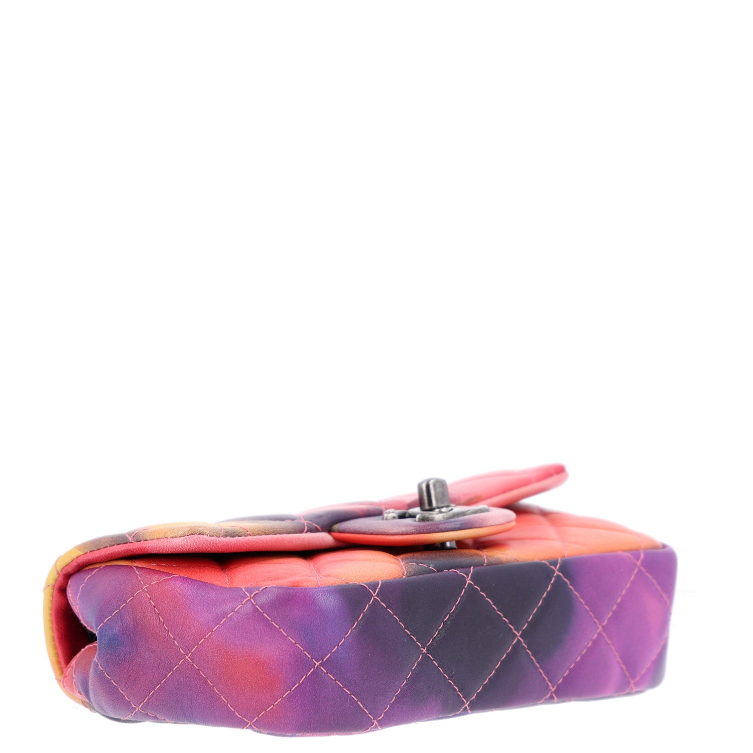 Lambskin Quilted Extra Mini Flower Power Flap Multicolor — view 5