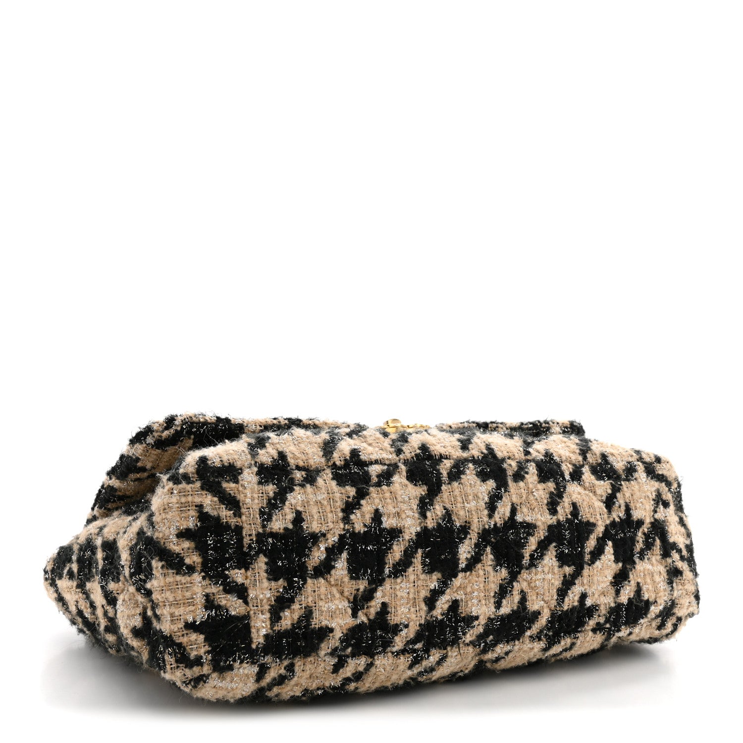 Tweed Maxi Chanel 19 Flap Beige Black — view 4