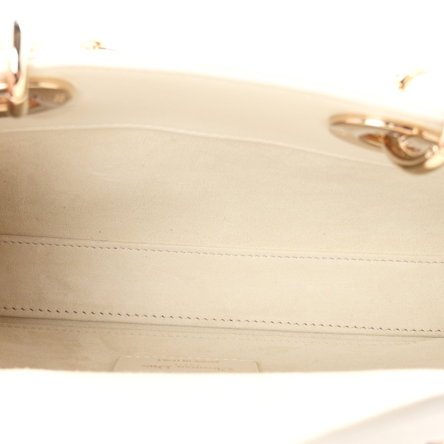 Lambskin Cannage Medium Lady D-Joy White — view 5