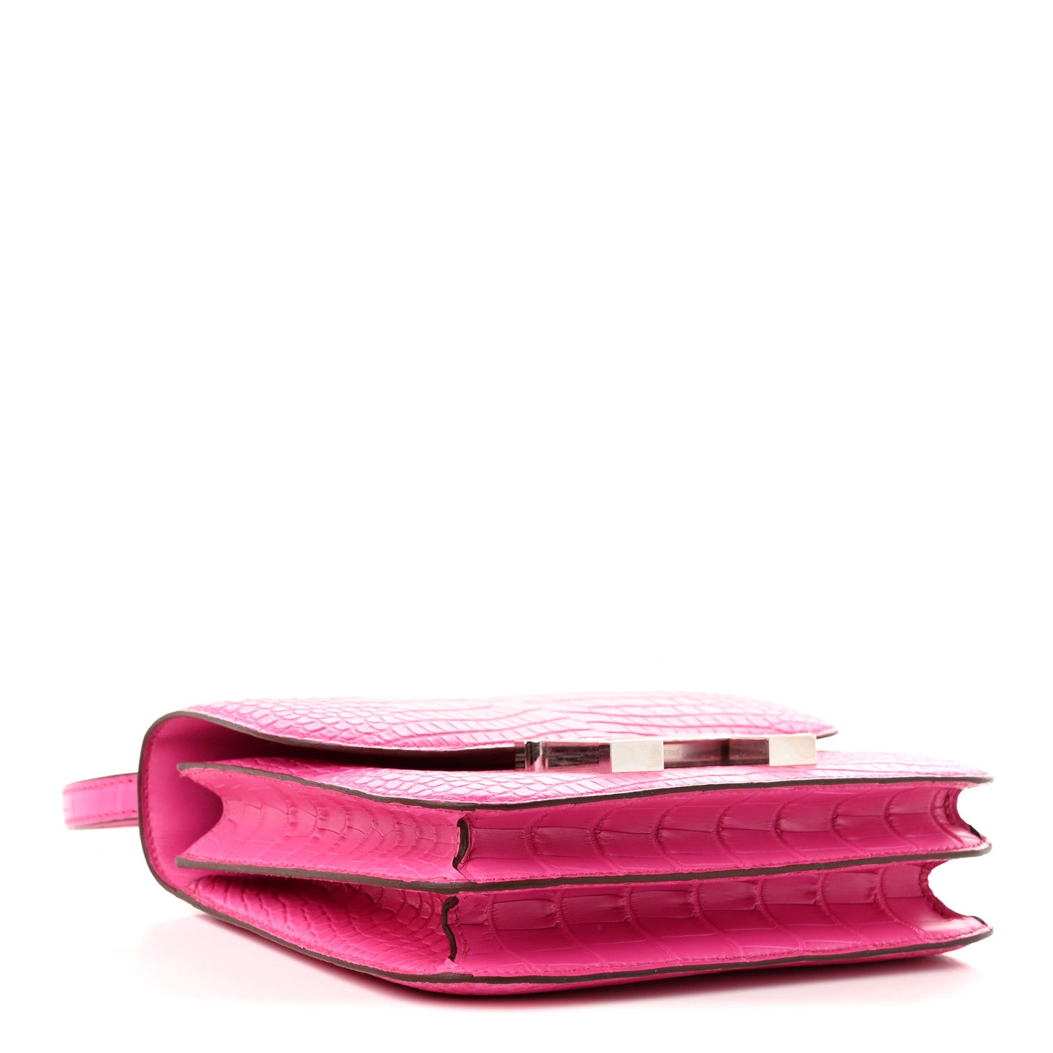 Matte Alligator Constance 18 Rose Shocking — view 4