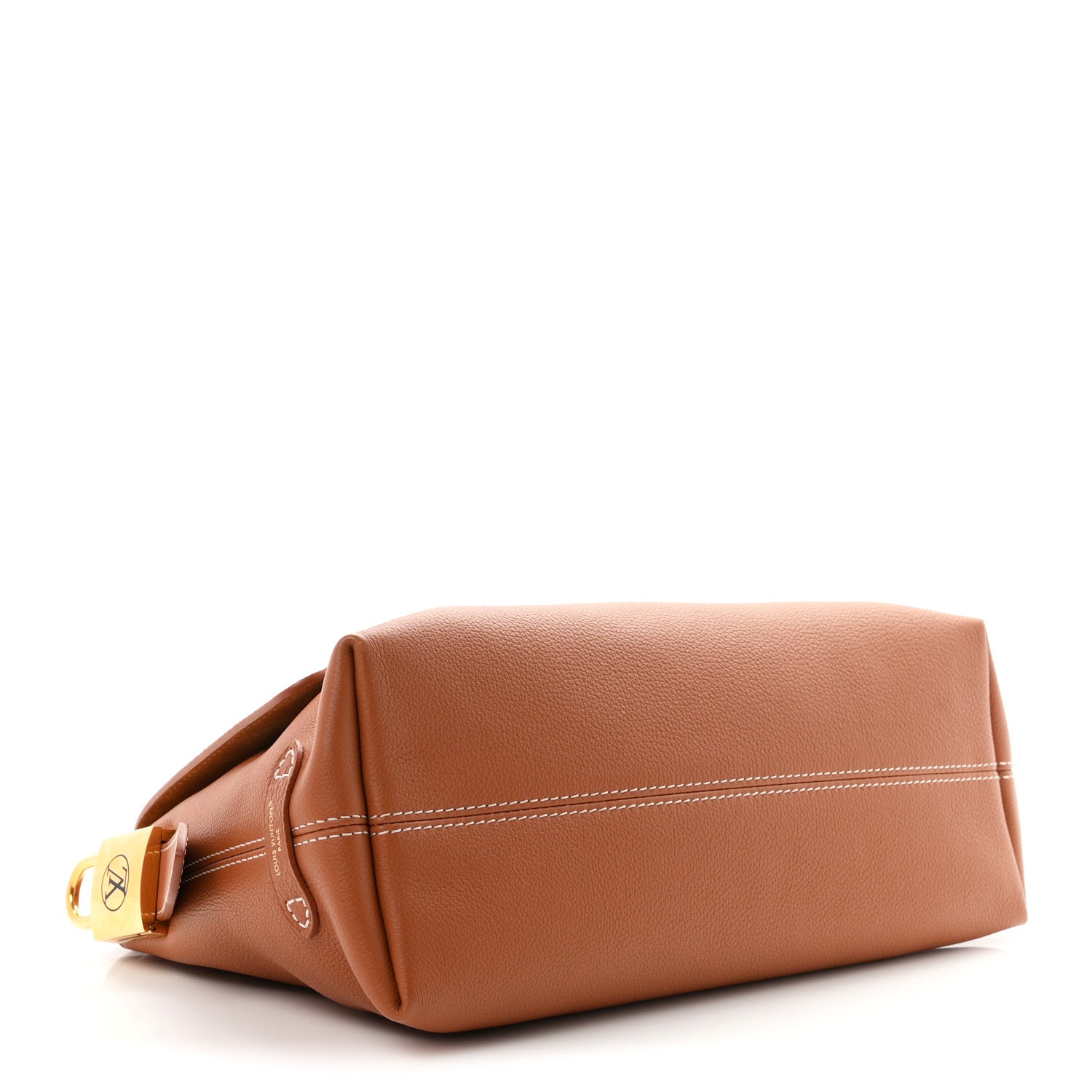 Grained Calfskin Low Key Messenger Cognac — view 5