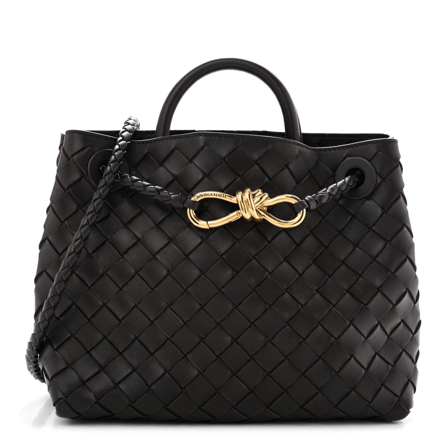 Nappa Intrecciato Small Andiamo Shoulder Bag Fondant