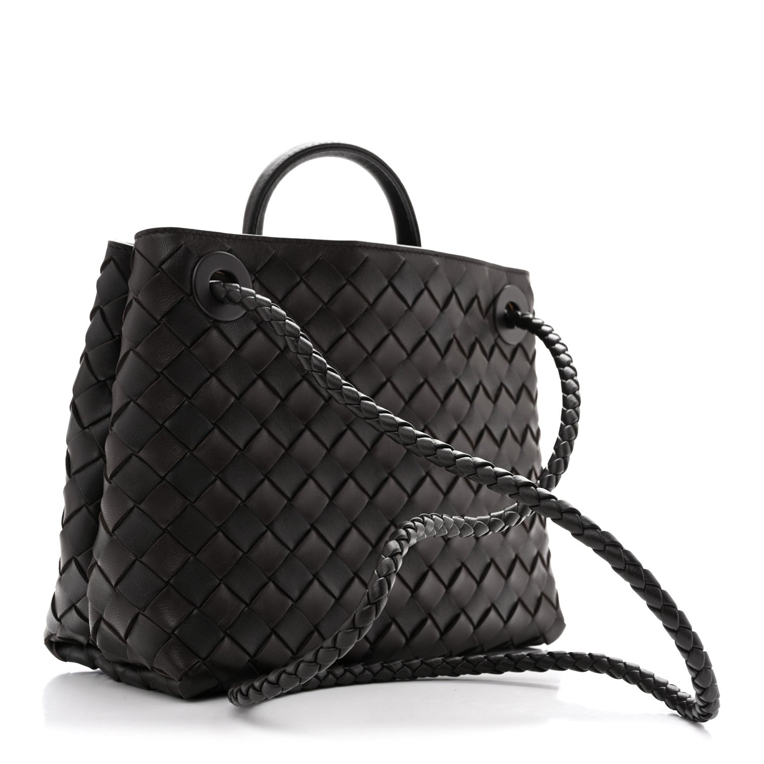 Nappa Intrecciato Small Andiamo Shoulder Bag Fondant — view 3