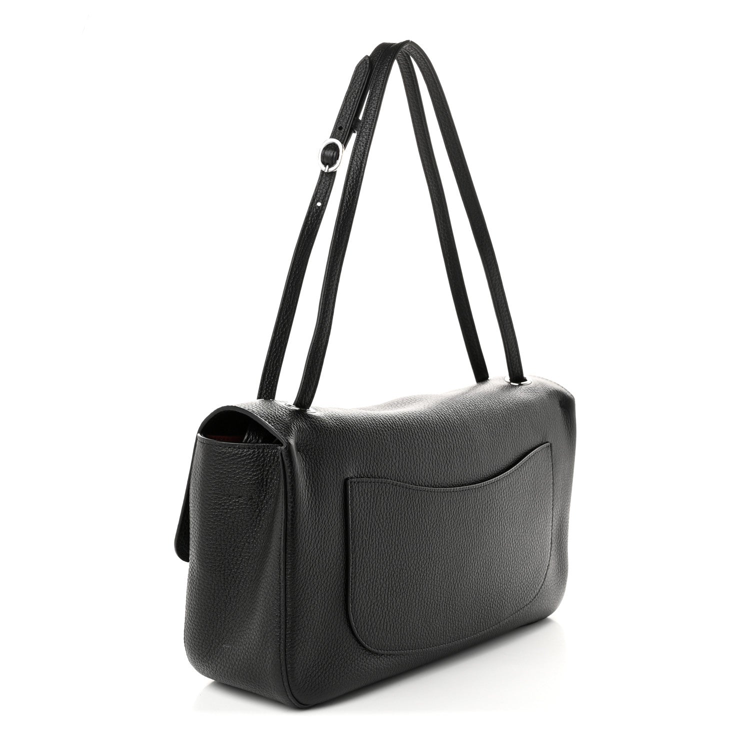 Grained Calfskin Small Souplissimo Maxi Flap Black — view 3