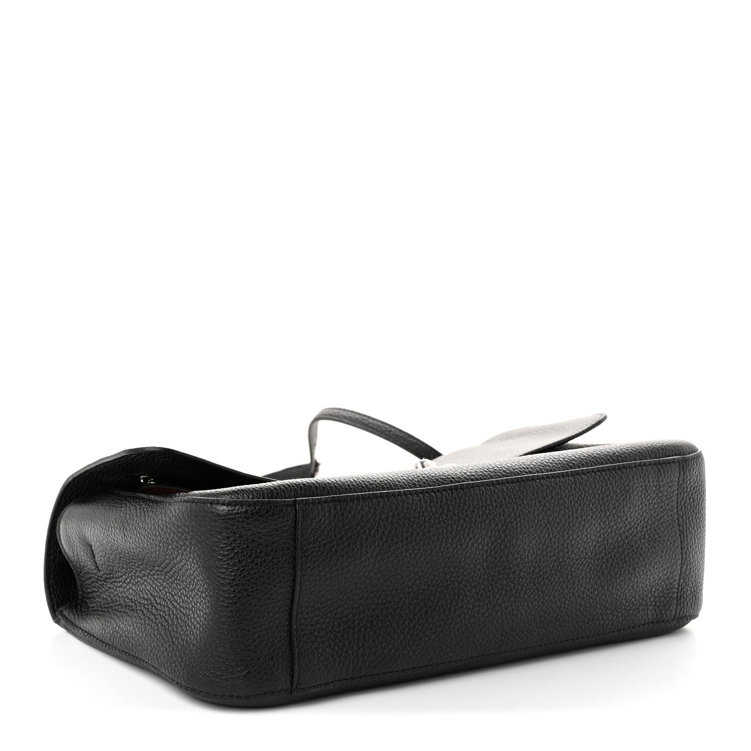 Grained Calfskin Small Souplissimo Maxi Flap Black — view 4