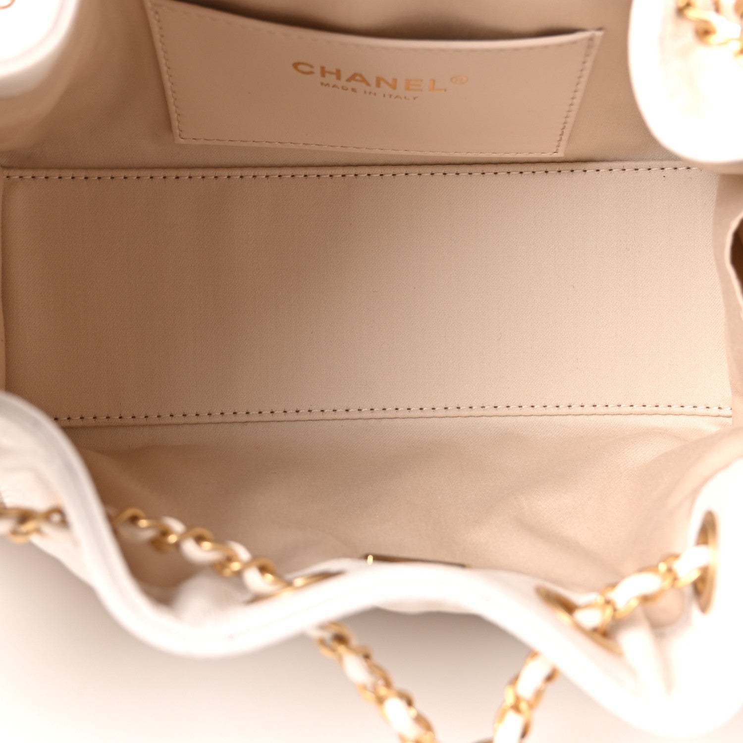 Caviar Quilted Mini Chanel 25 Handbag White White — view 5