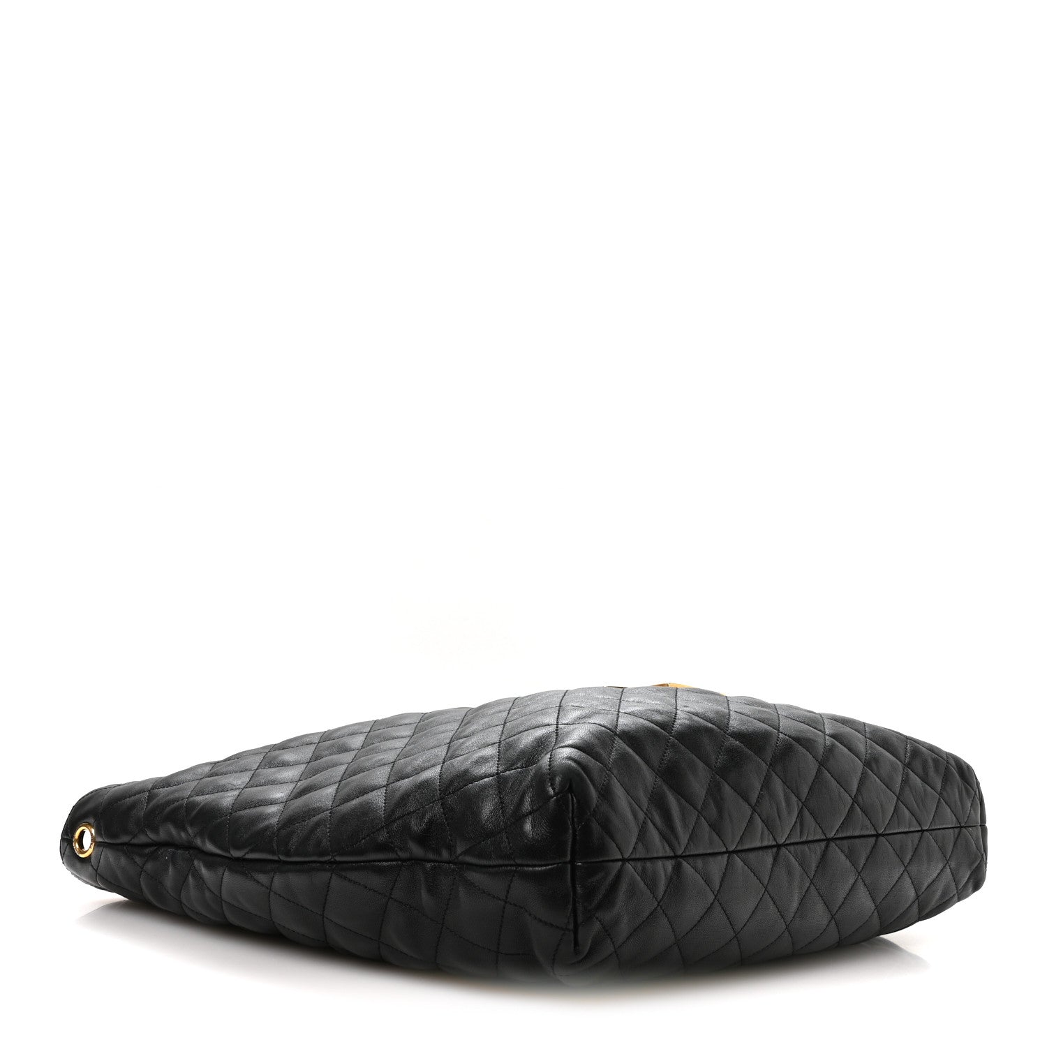 Lambskin Quilted Maxi Icare Shopping Tote Black — view 3
